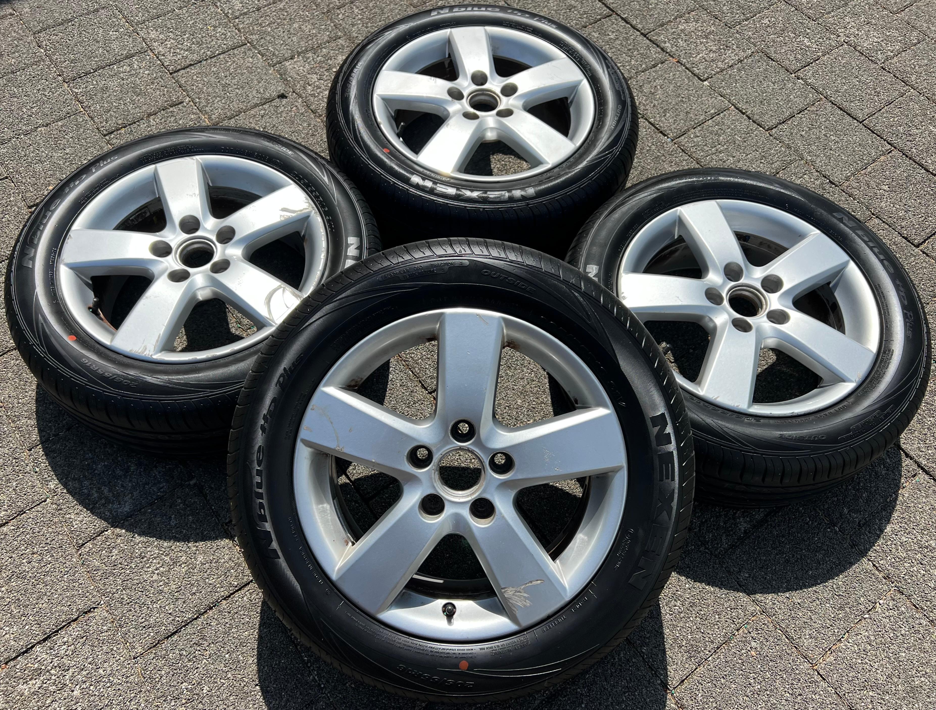 4 ORIGINAL ALU SOMMERRÄDER VW GOLF 5 6 TOURAN JETTA 205/55R16 91V 2021 FREIHAUS