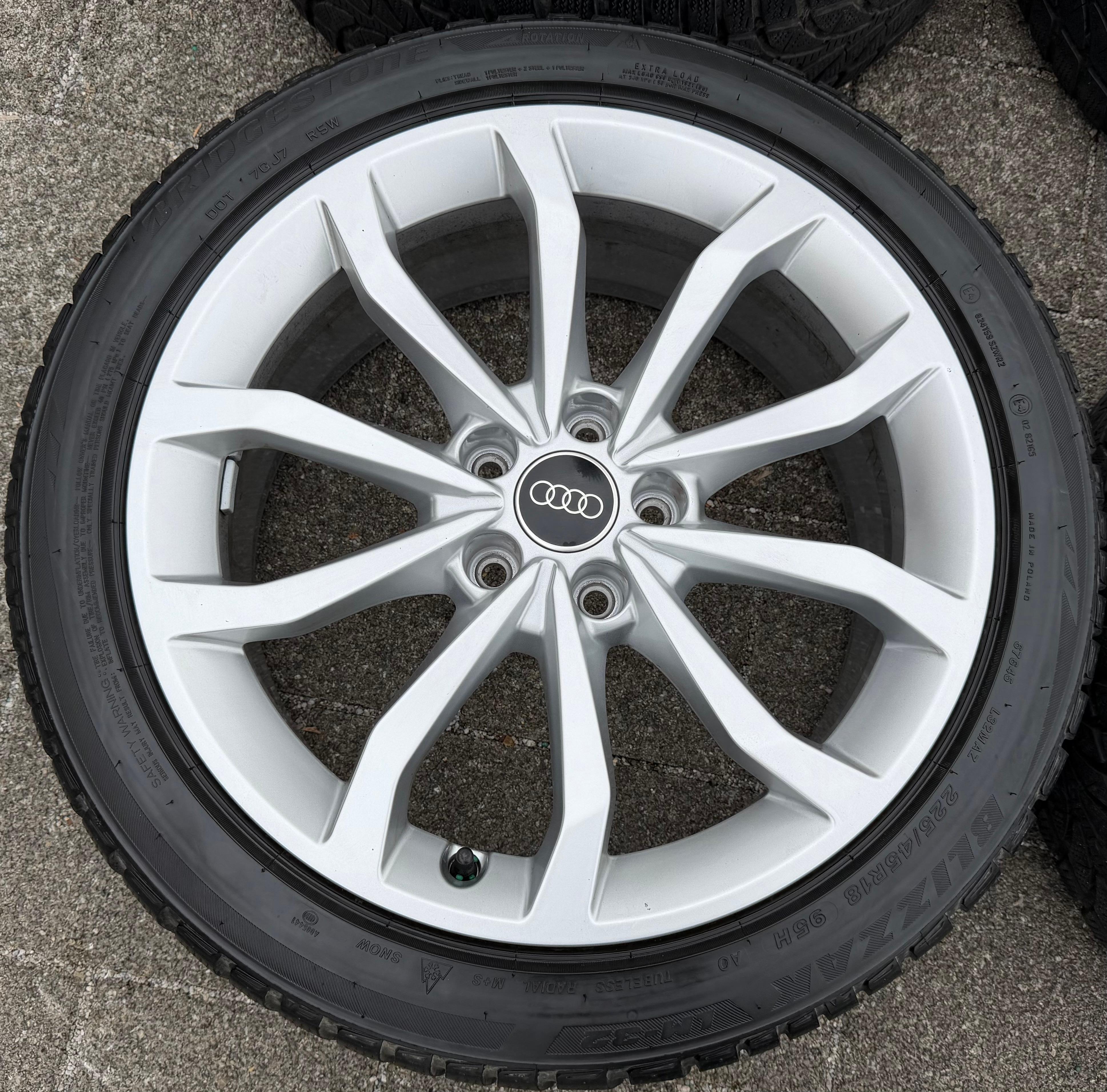 4 ruedas de invierno de aleación originales de 18" para Audi A4 S4 8W 8W0601025ED 225/45R18 95H Bridgestone 2022