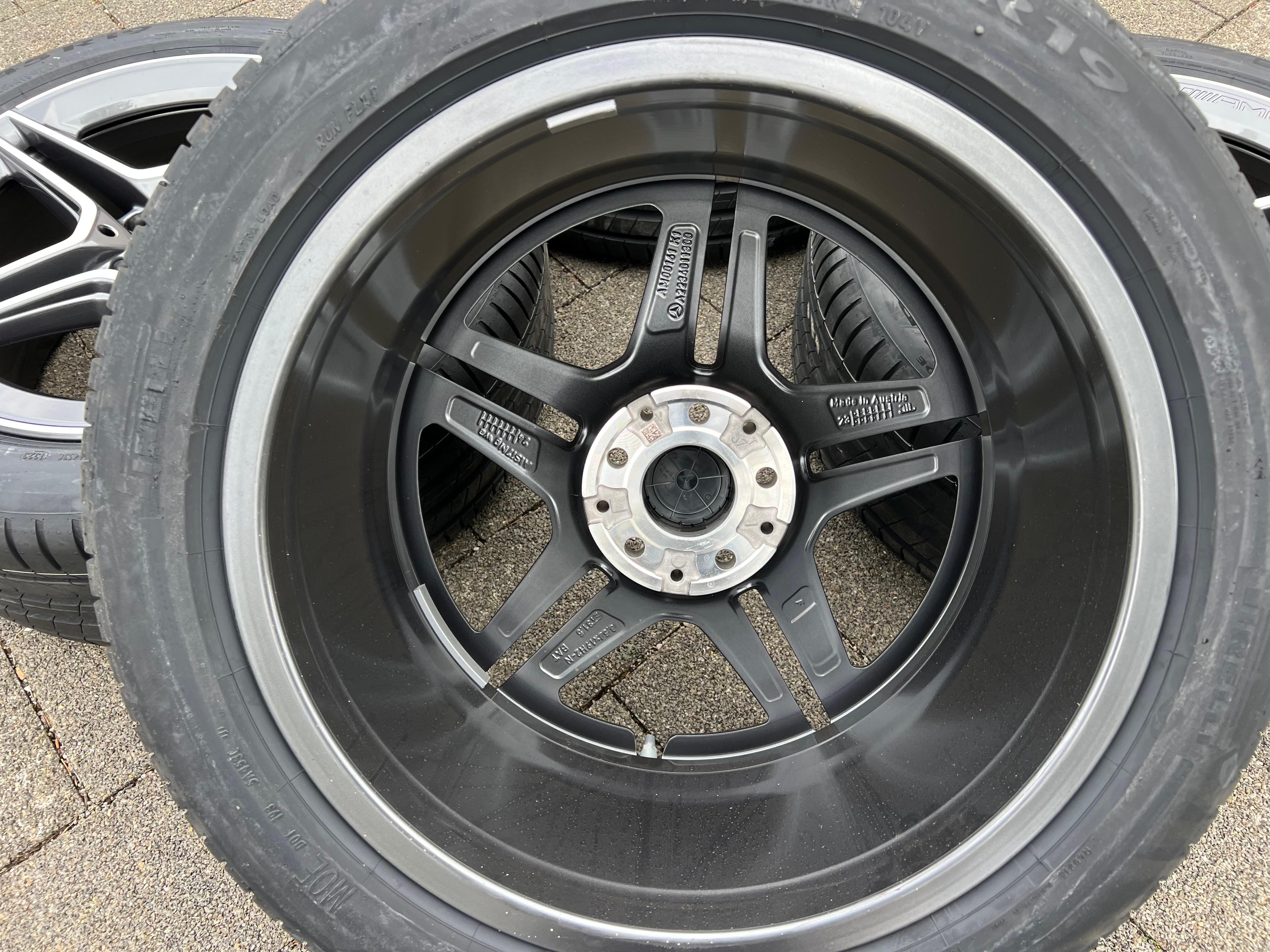 4 CERCHI ESTIVI ORIGINALI IN ALLUMINIO DA 19" MERCEDES CLASSE S223 AMG A2234011300 2023 NUOVI CONSEGNA GRATUITA