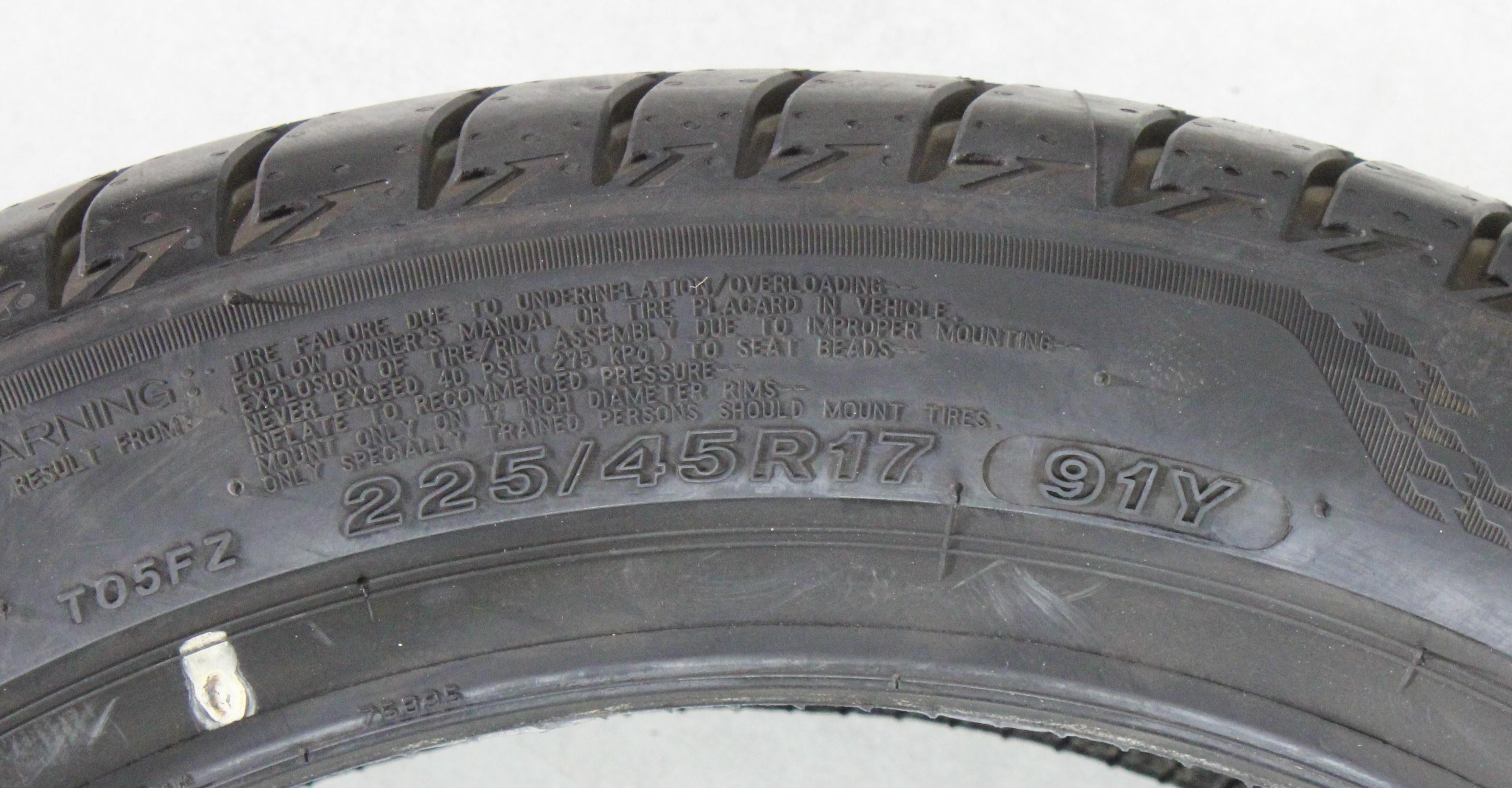 1 x 225/45R17 91Y Neumático de verano Bridgestone Turanza T005 NUEVO 2022