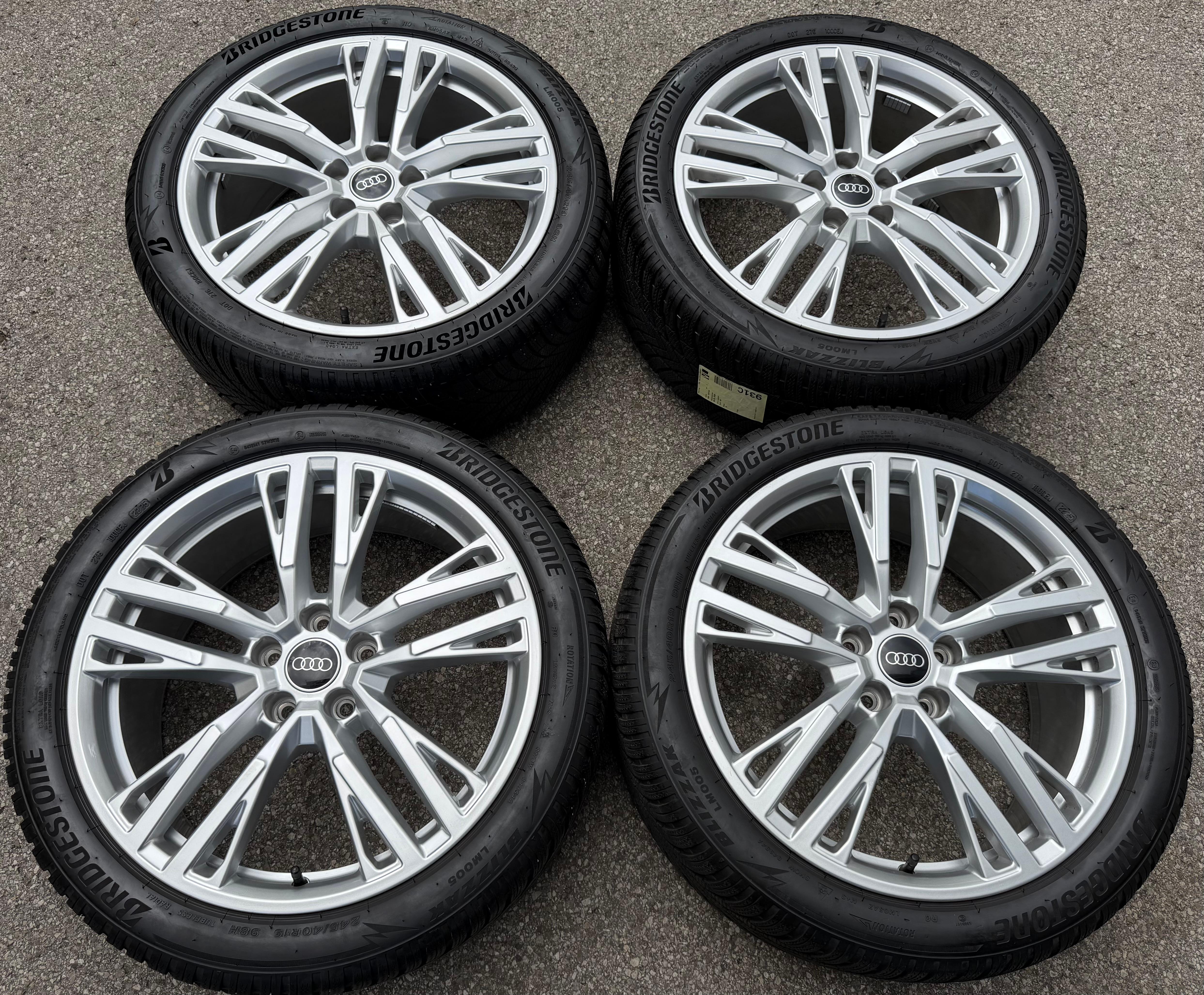 4 ruedas de invierno de aleación originales de 19" para Audi A5 S5 FU2 B10 8B3601025AS 245/40R19 98H 2025