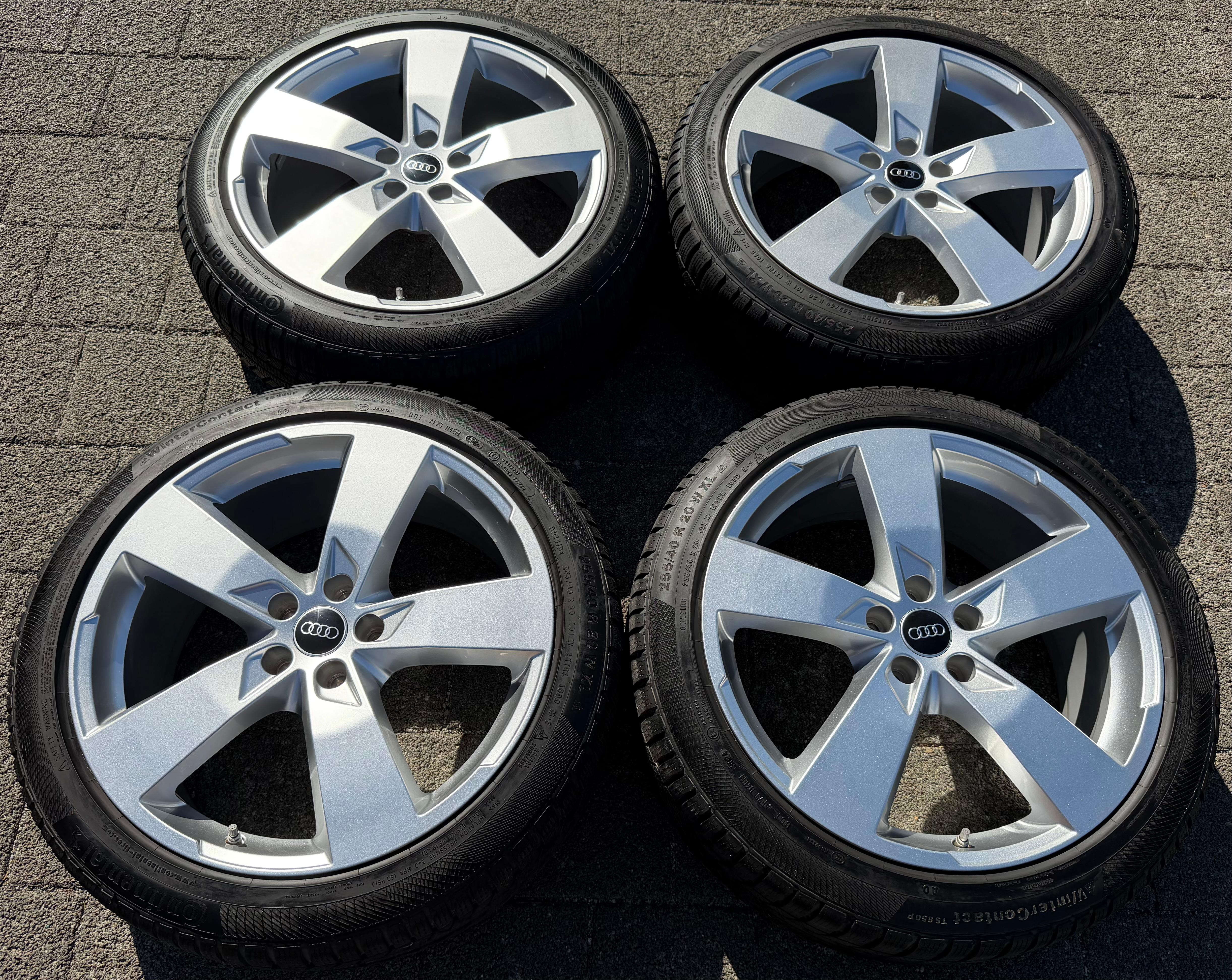 4 Original 20" Alu Winterräder Audi A6 S6 C8 F2 4K0601025K 2022 255/40R20 101W Continental