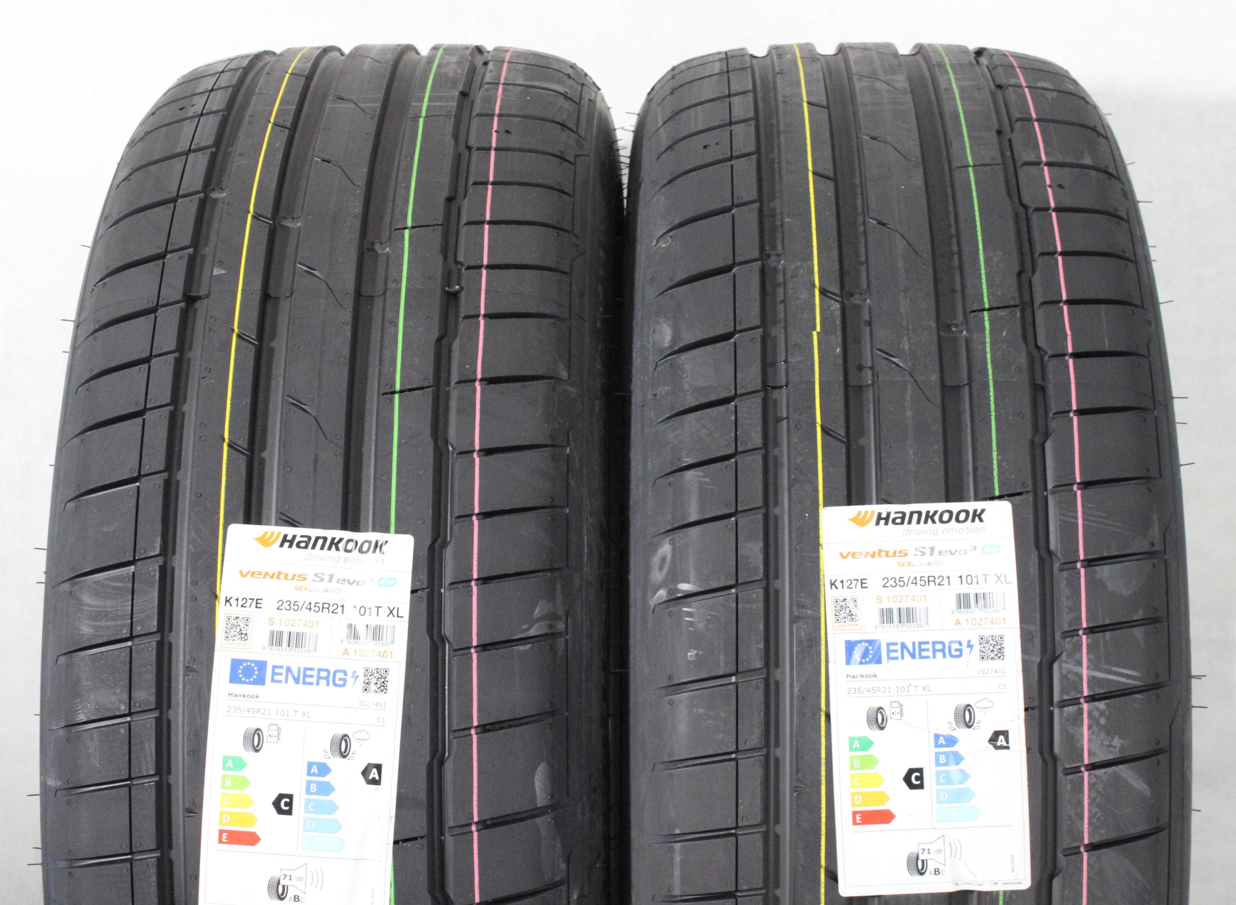 2 neumáticos de verano Hankook Ventus S1 Evo 3 EV AO 2023 Seal XL, 235/45R21 101T, NUEVOS
