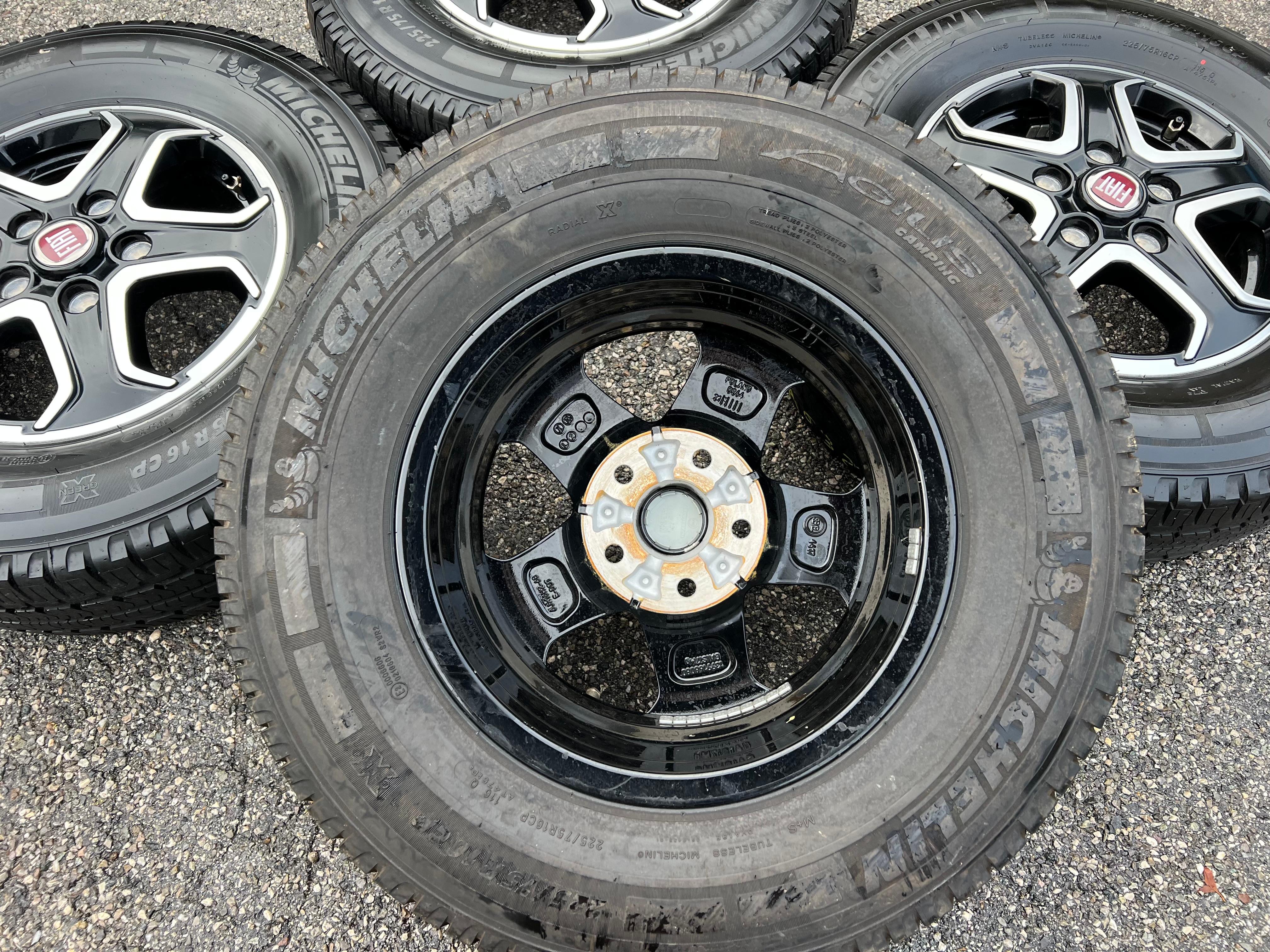 4 RUEDAS DE VERANO ORIGINALES ALU FIAT DUCATO 5x130 225/75R16CP 116Q MICHELIN 139916808