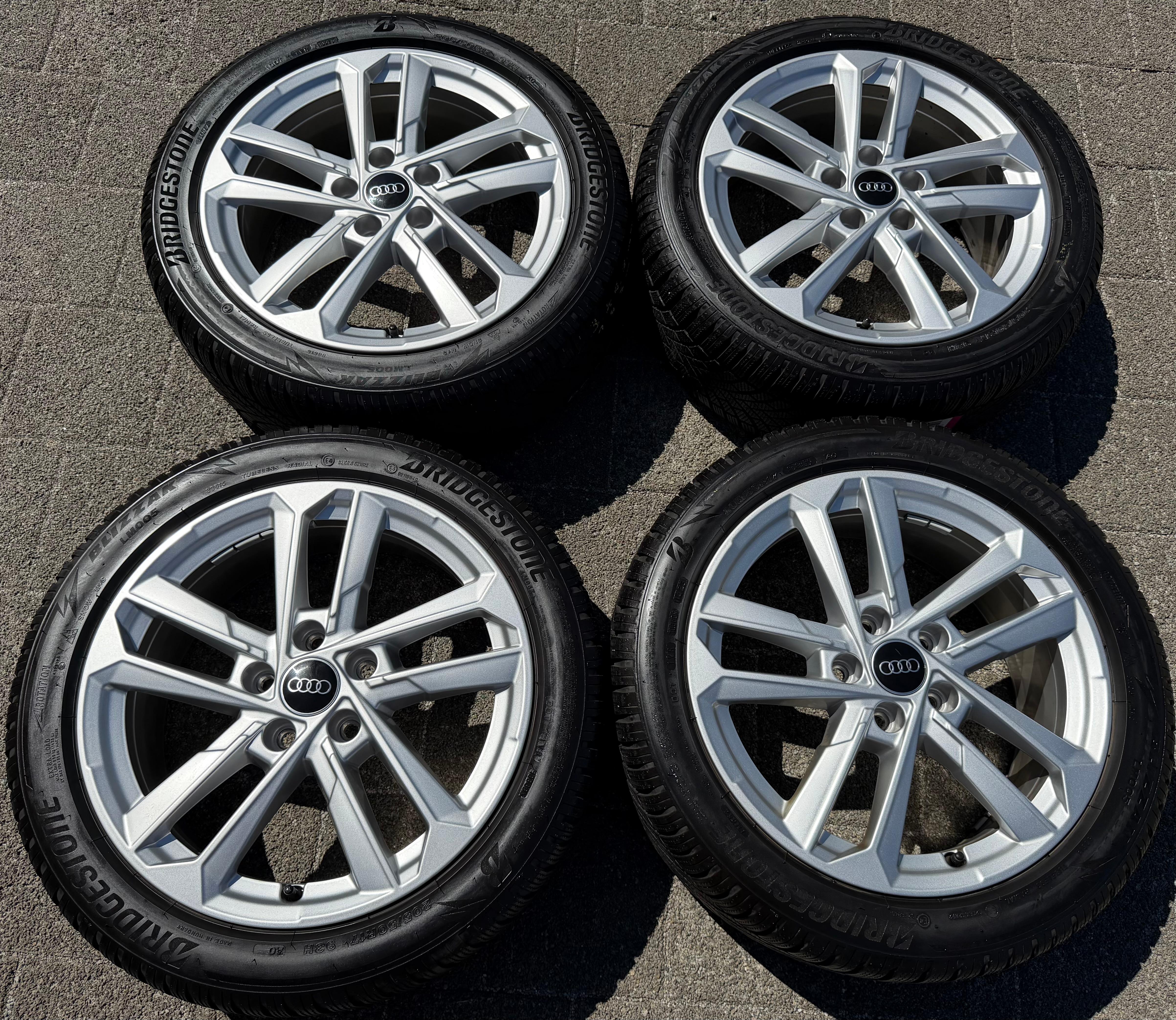 4 cerchi invernali originali in lega da 17" per Audi A3 S3 8V 8Y0601025L 205/50R17 93H Bridgestone 2023