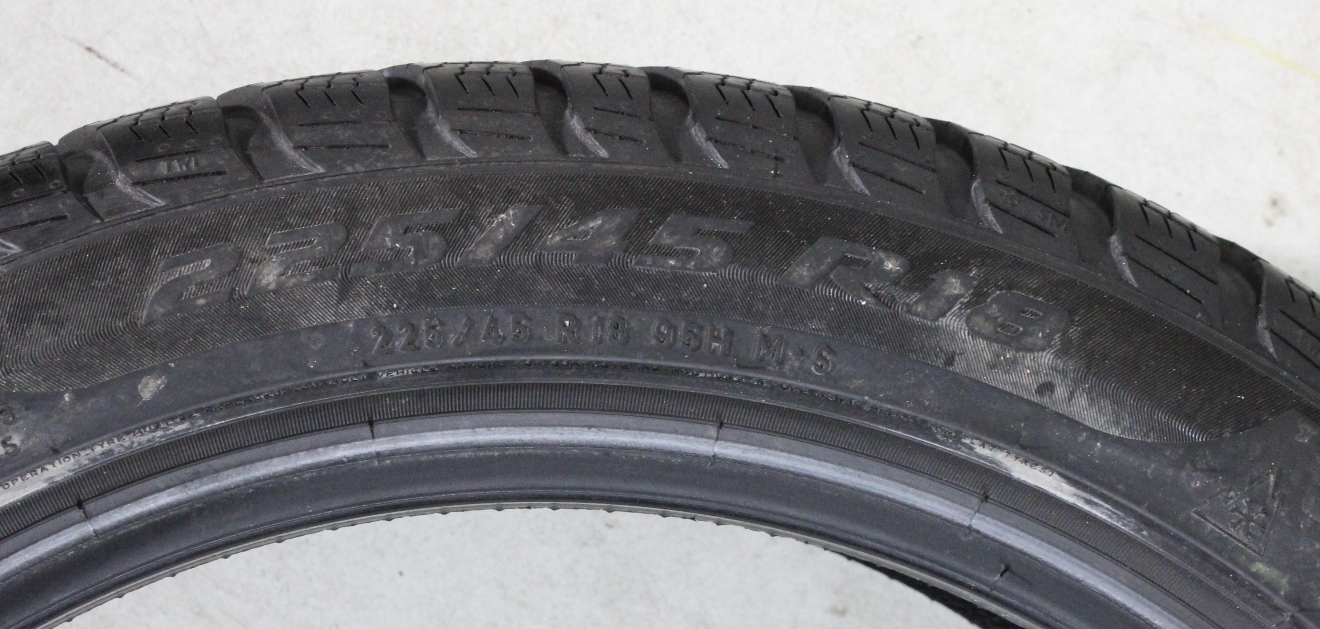 1 x 225/45R18 95H Winterreifen Pirelli Sottozero 3 MOE Runflat 6mm 2021