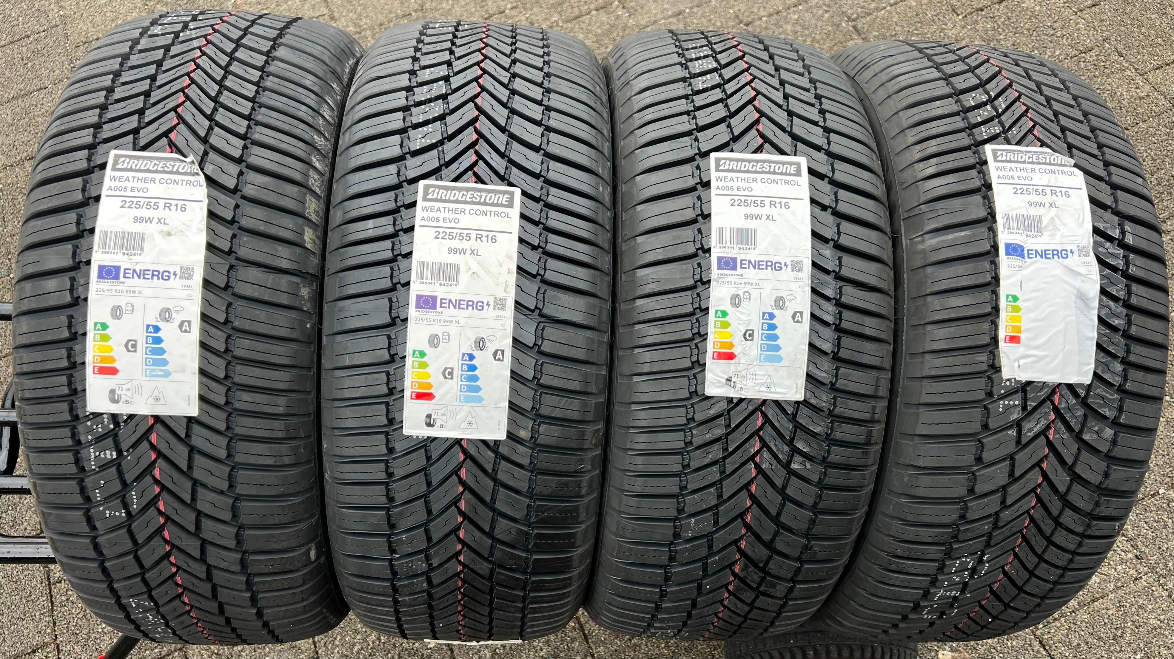 4 x 225/55R16 99W Ganzjahresreifen Bridgestone Weather Control A005 Evo 2023 NEU