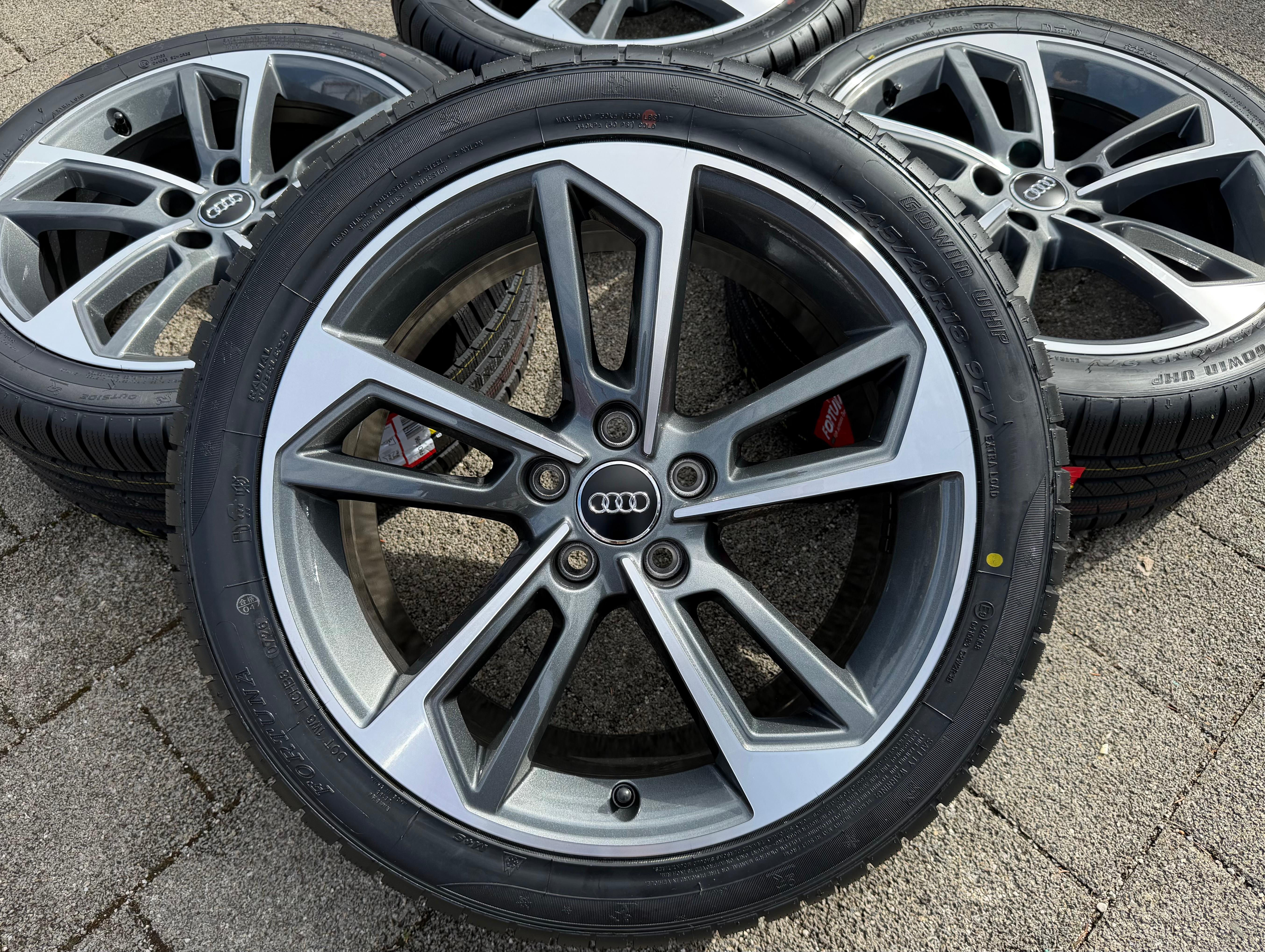 4 llantas de aluminio originales de invierno de 18" para AUDI A4 S4 B9 8W 245/40R18 97V 8W0601025DL 2026, NUEVAS
