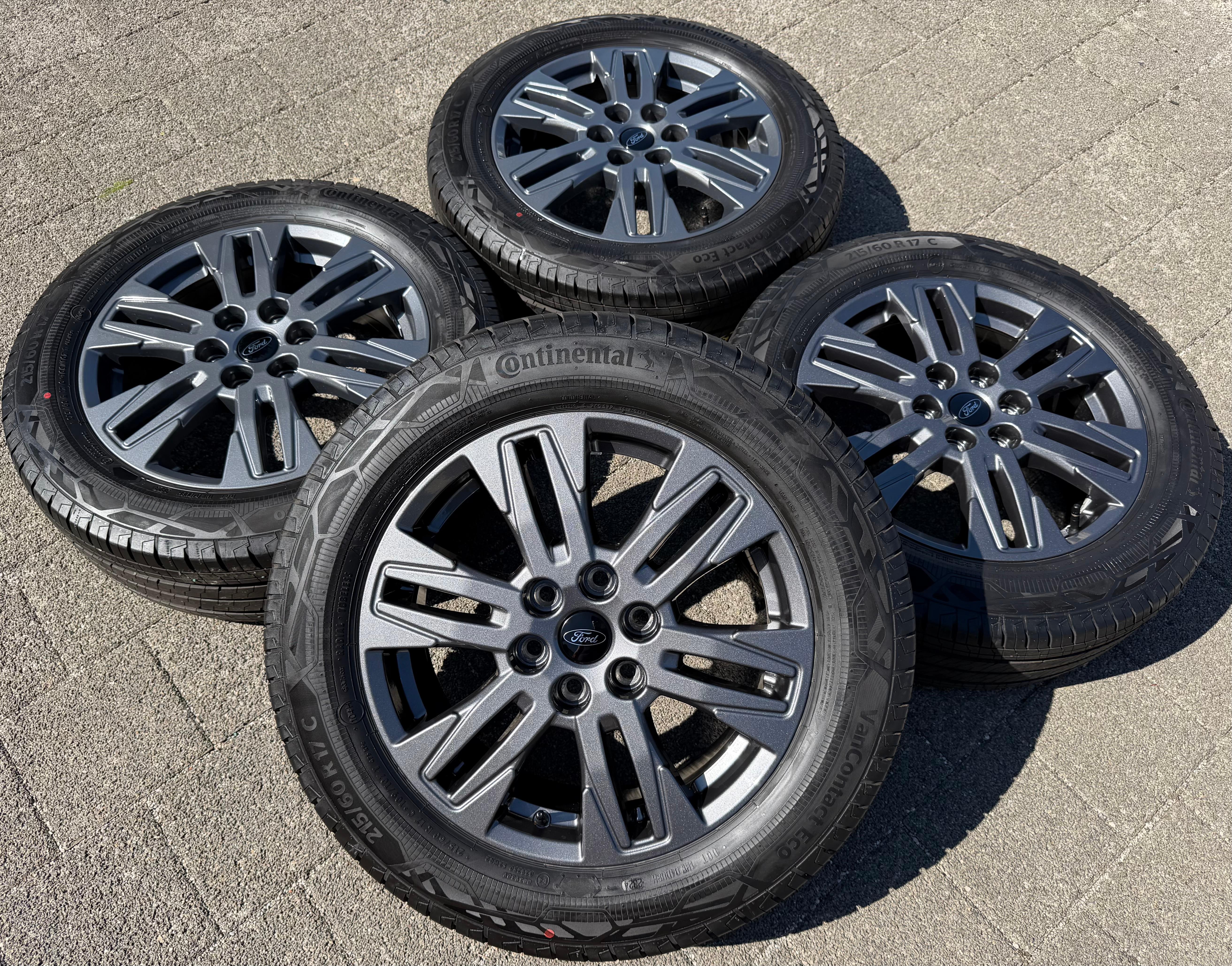 4 originele 17-inch aluminium zomervelgen voor Ford Transit Tourneo Custom NXN Continental PZ31-FA TPMS