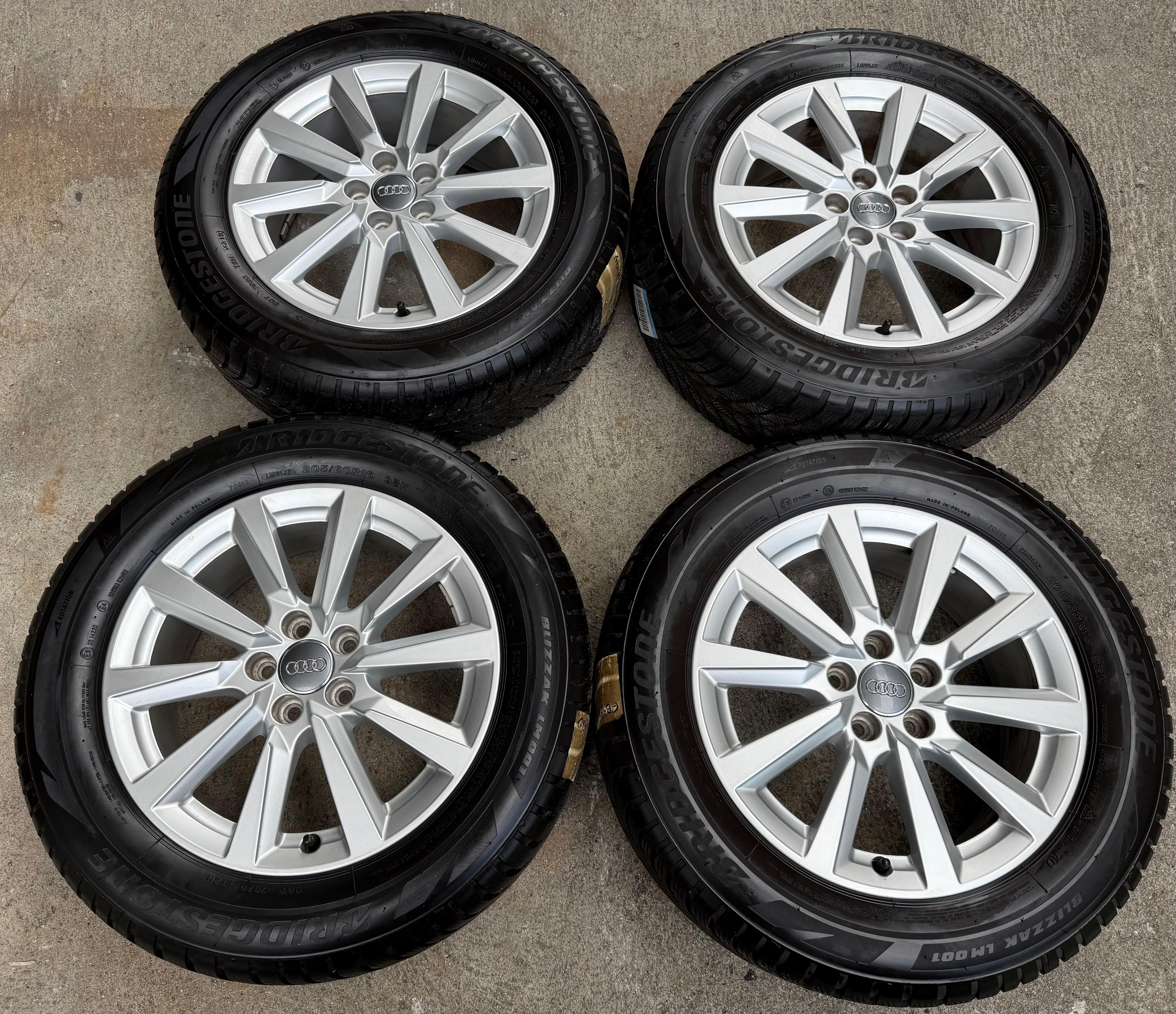 4 Original Alu Winterräder Audi A1 Allstreet GB GBH 82A601025C 205/60R16 92H Bridgestone