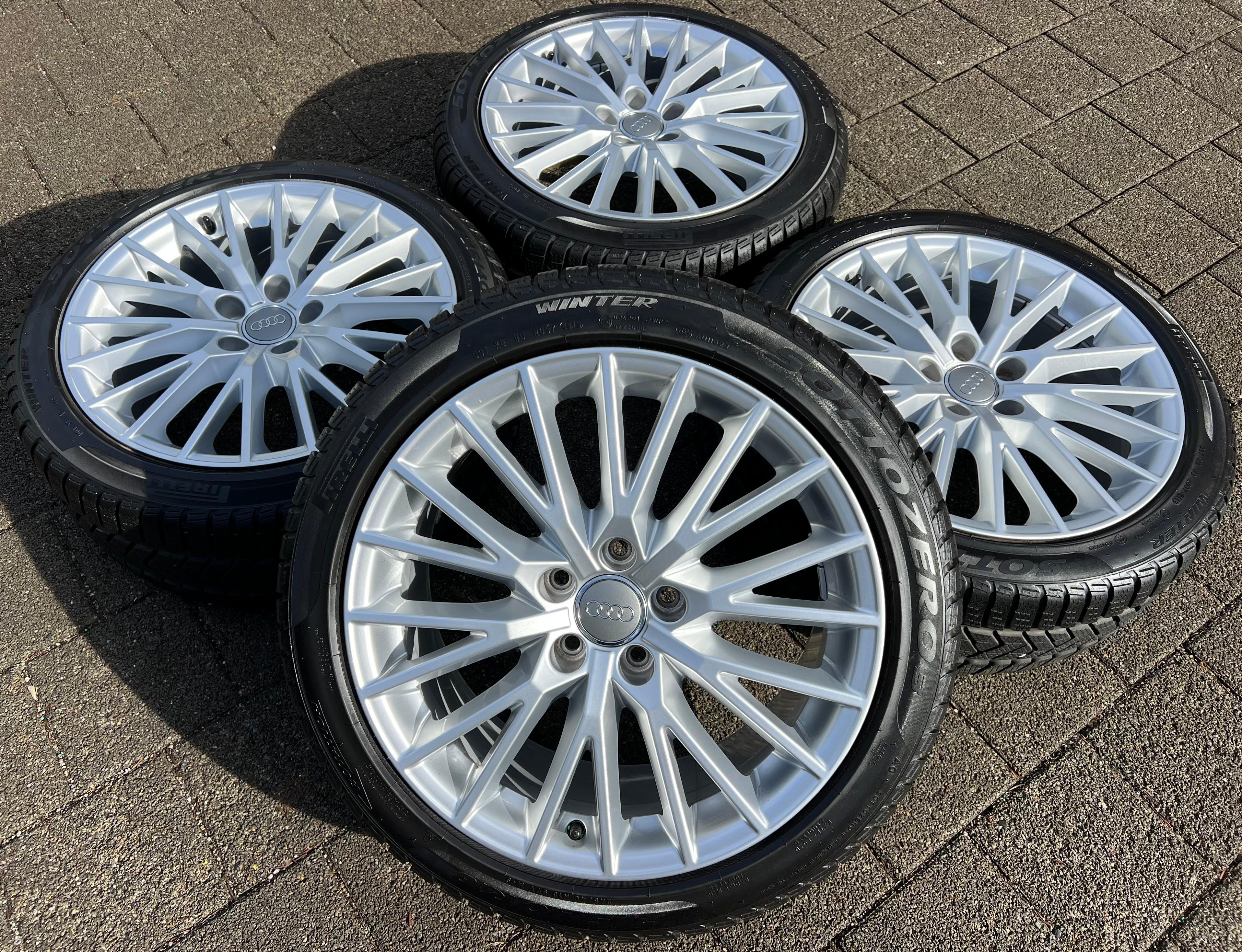 4 ROUES D'HIVER ORIGINALES 18" EN ALU AUDI TT TTS 8S 8S0601025D 245/40R18 97V PIRELLI FRANCO DOMICILE