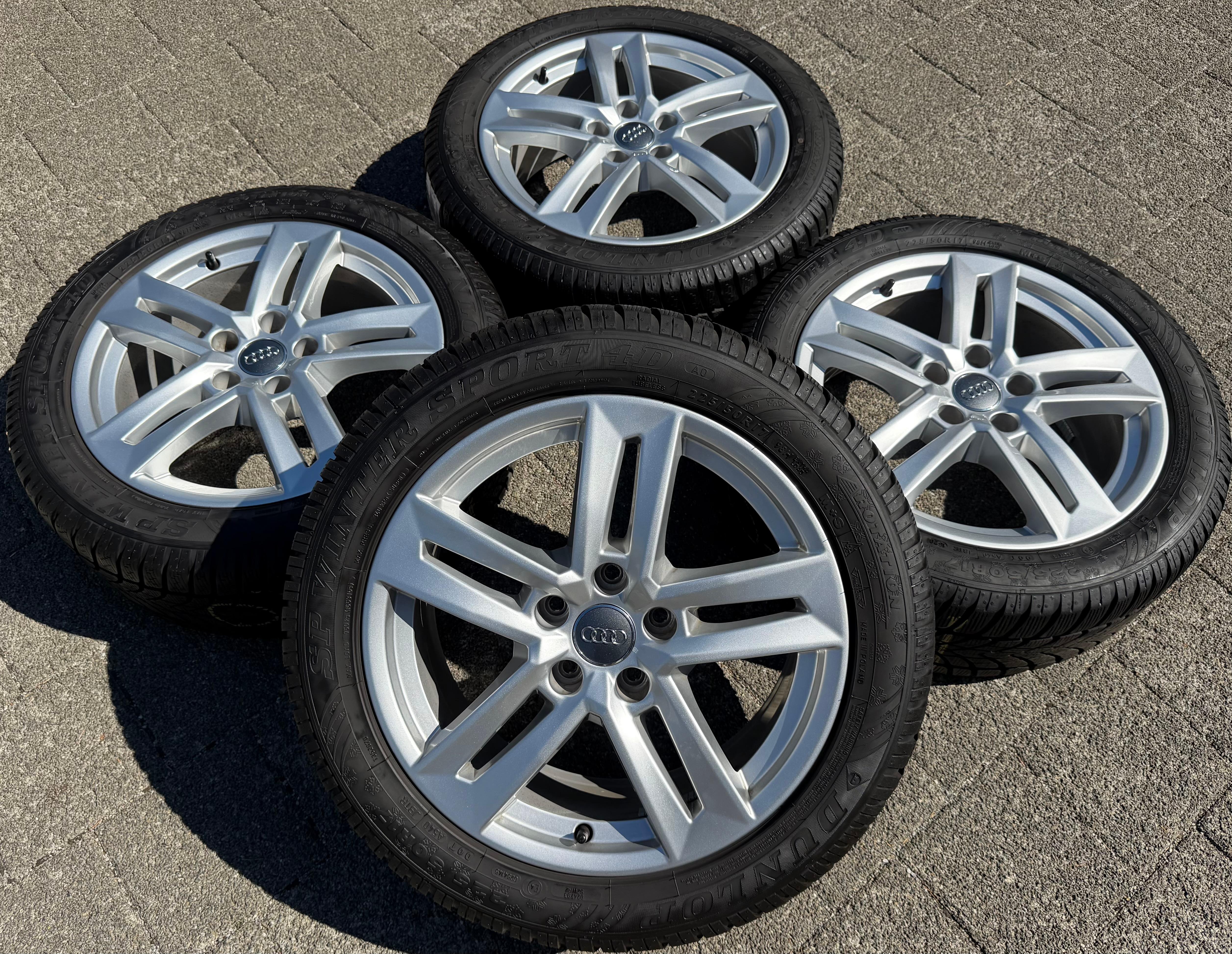 4 Original 17" Alu Winterräder Audi A4 B9 8W 8W0601025P 225/50R17 98H Dunlop