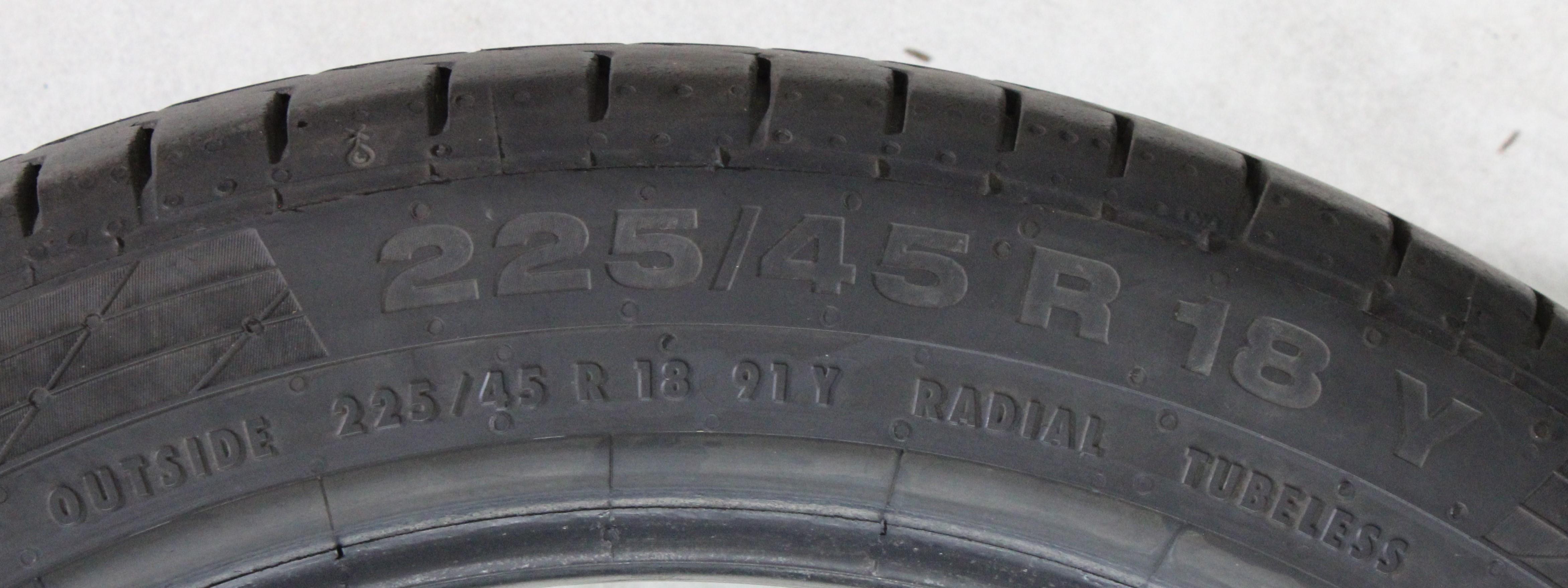 2 x 225/45R18 91Y neumáticos de verano Continental Sport Contact 5 SSR* Runflat 4-4,5 mm 2022
