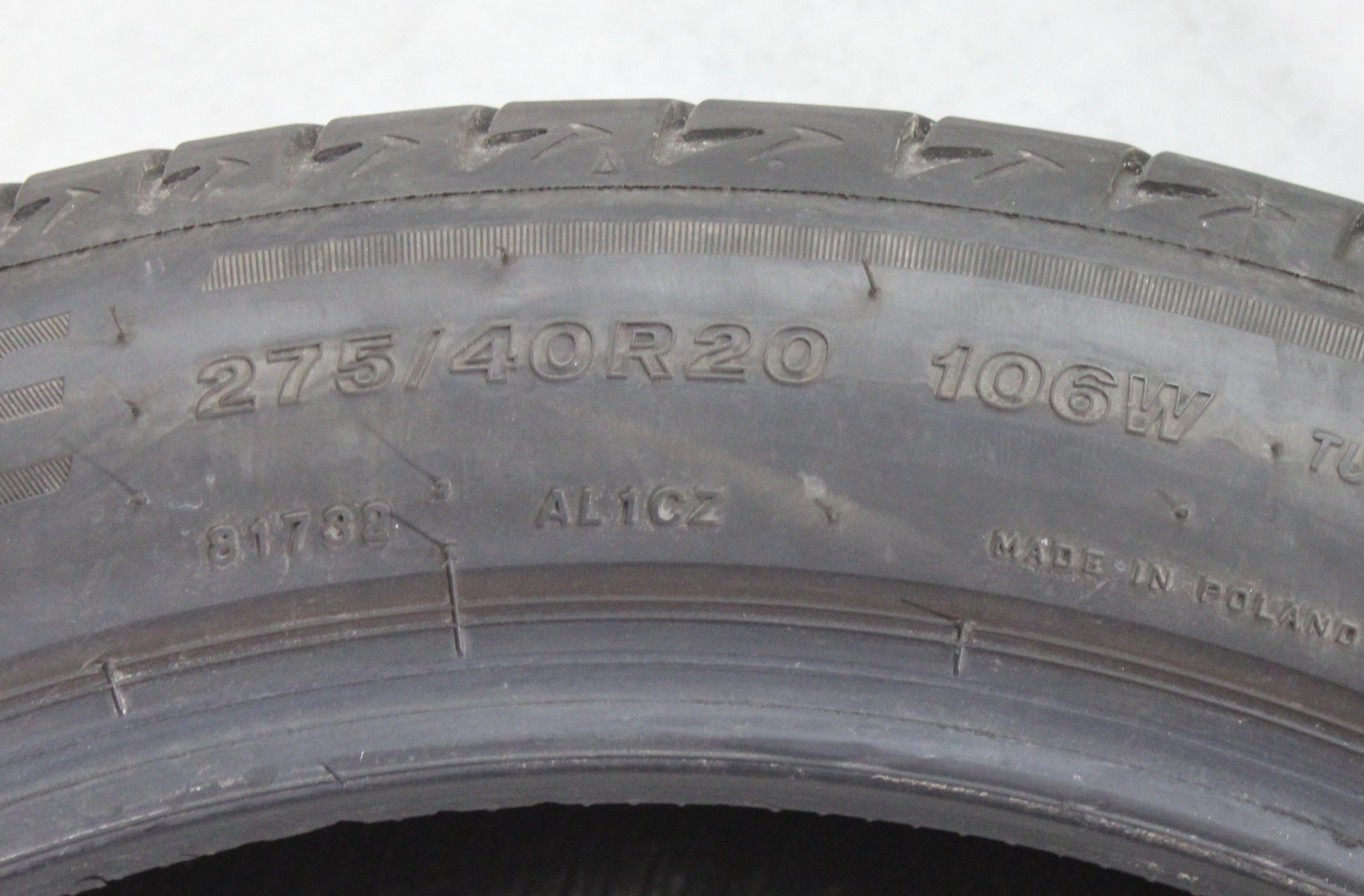 1 x 275/40R20 106W pneu été Bridgestone Alenza 001* 5-5,5mm 2023