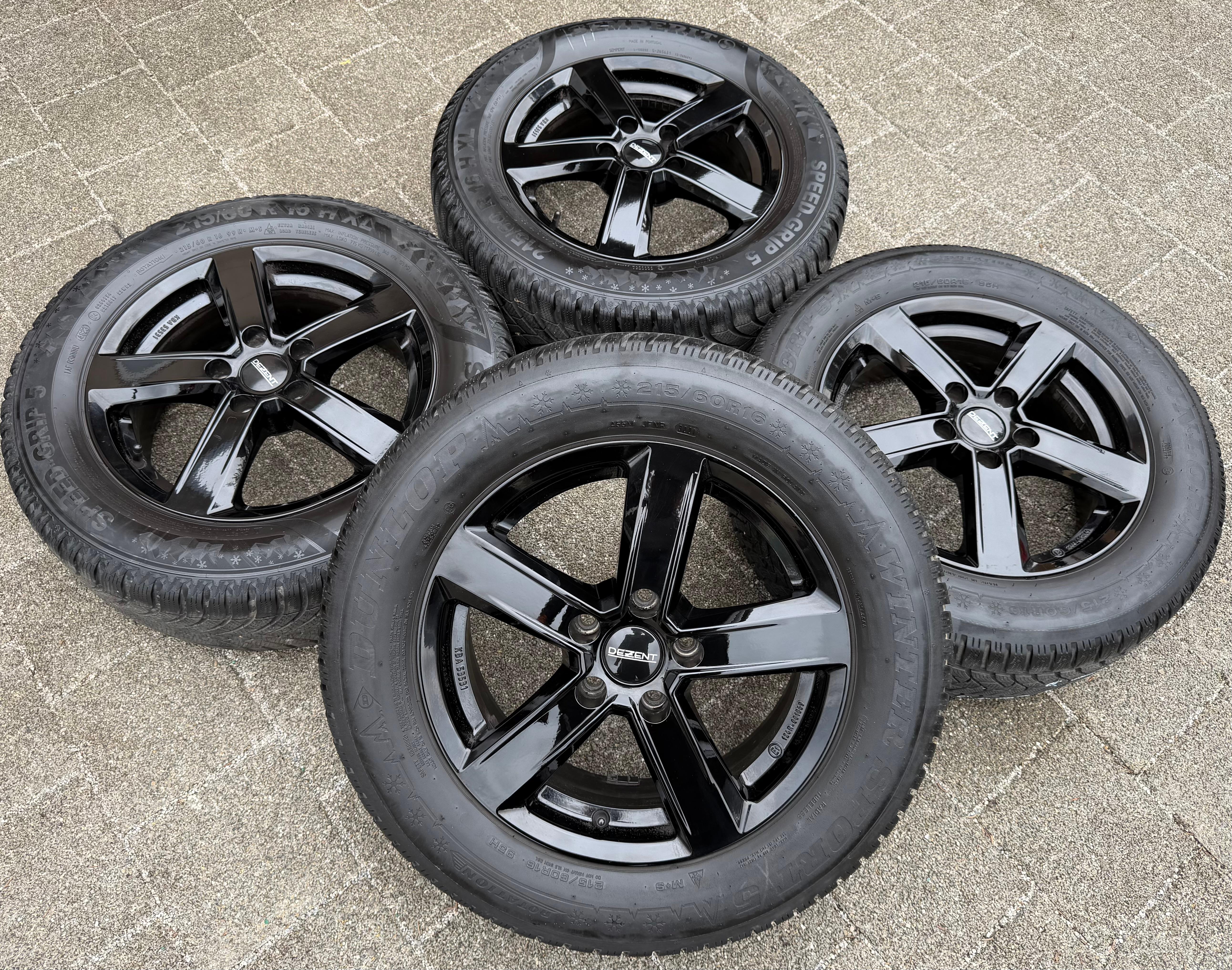 4 ALU WINTERRÄDER SEAT ATECA SKODA KAROQ VW T-ROC 215/60R16 95H WINTERREIFEN