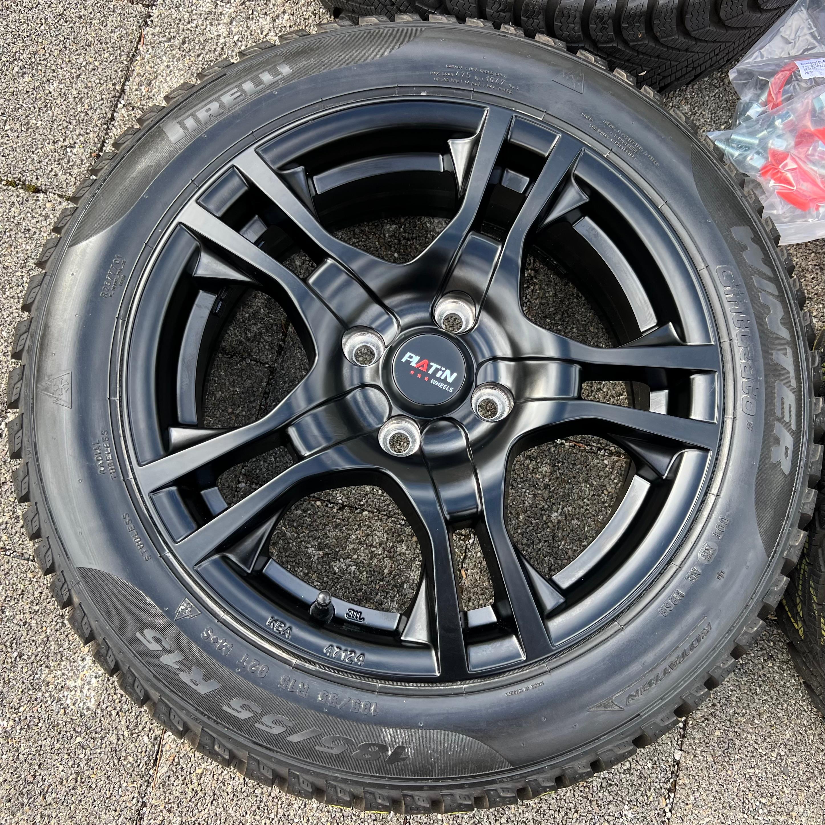 4 llantas de aluminio de invierno para VW UP, UP!, SEAT MII y ŠKODA CITIGO, con neumáticos de invierno 185/55R15 82T, envío gratuito
