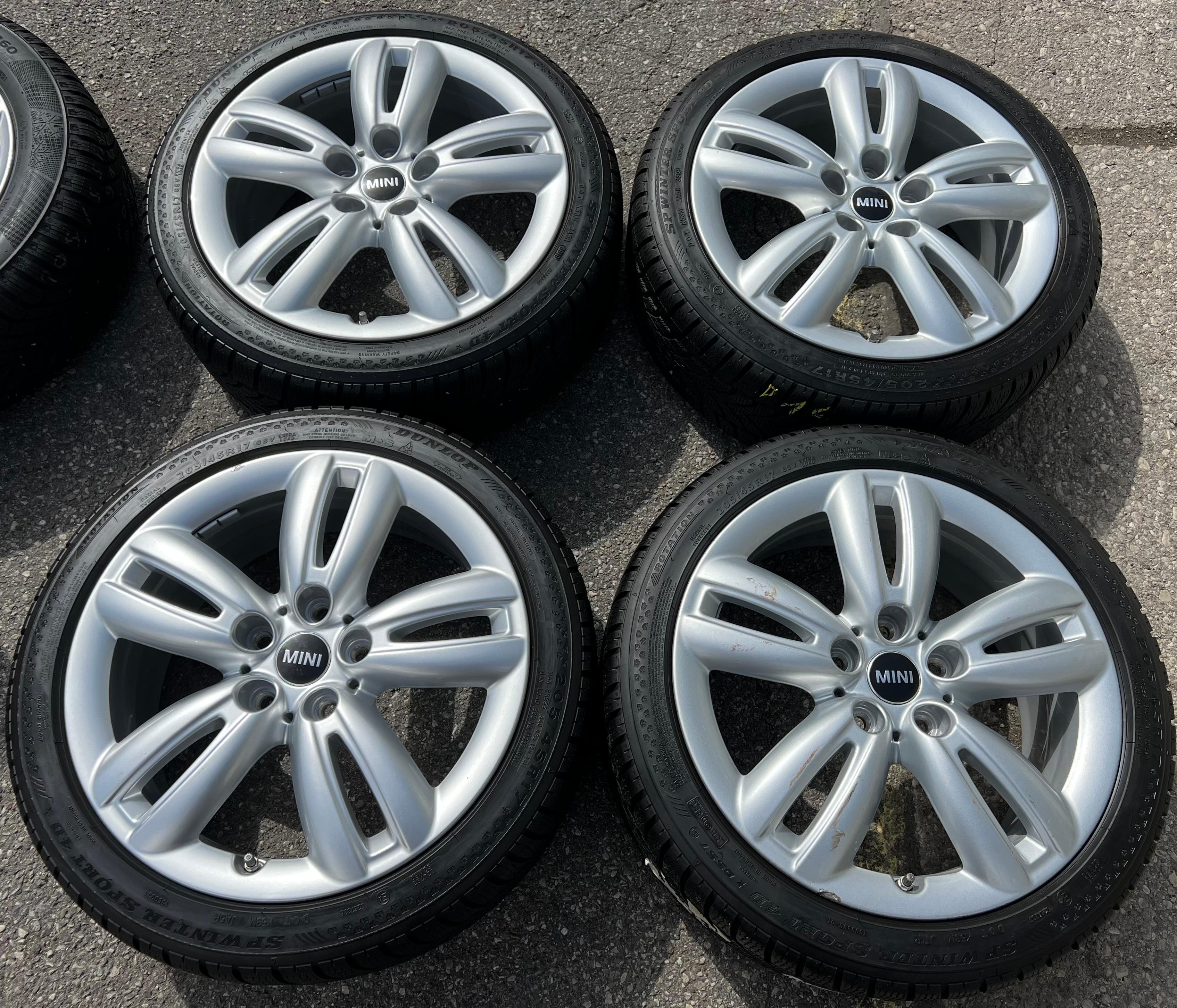 4 LLANTAS DE INVIERNO ORIGINALES DE ALUMINIO 17" MINI F55 F56 F57 JCW TRACK SPOKE 501 6855107