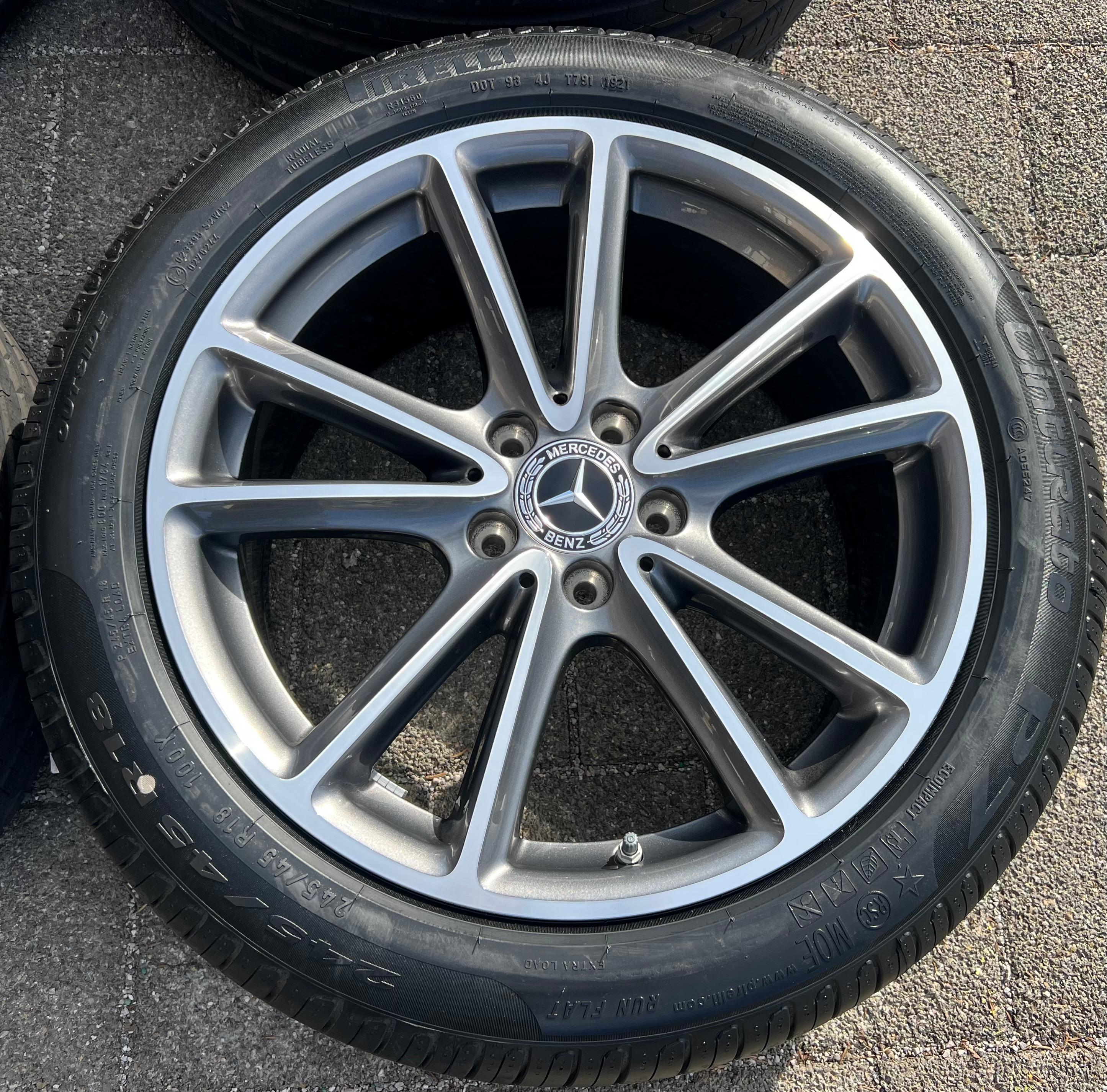 4 RUEDAS DE VERANO ORIGINALES DE ALEACIÓN DE 18" PARA MERCEDES CLS W257 C257 245/45R18 100V 275/40R18 99Y