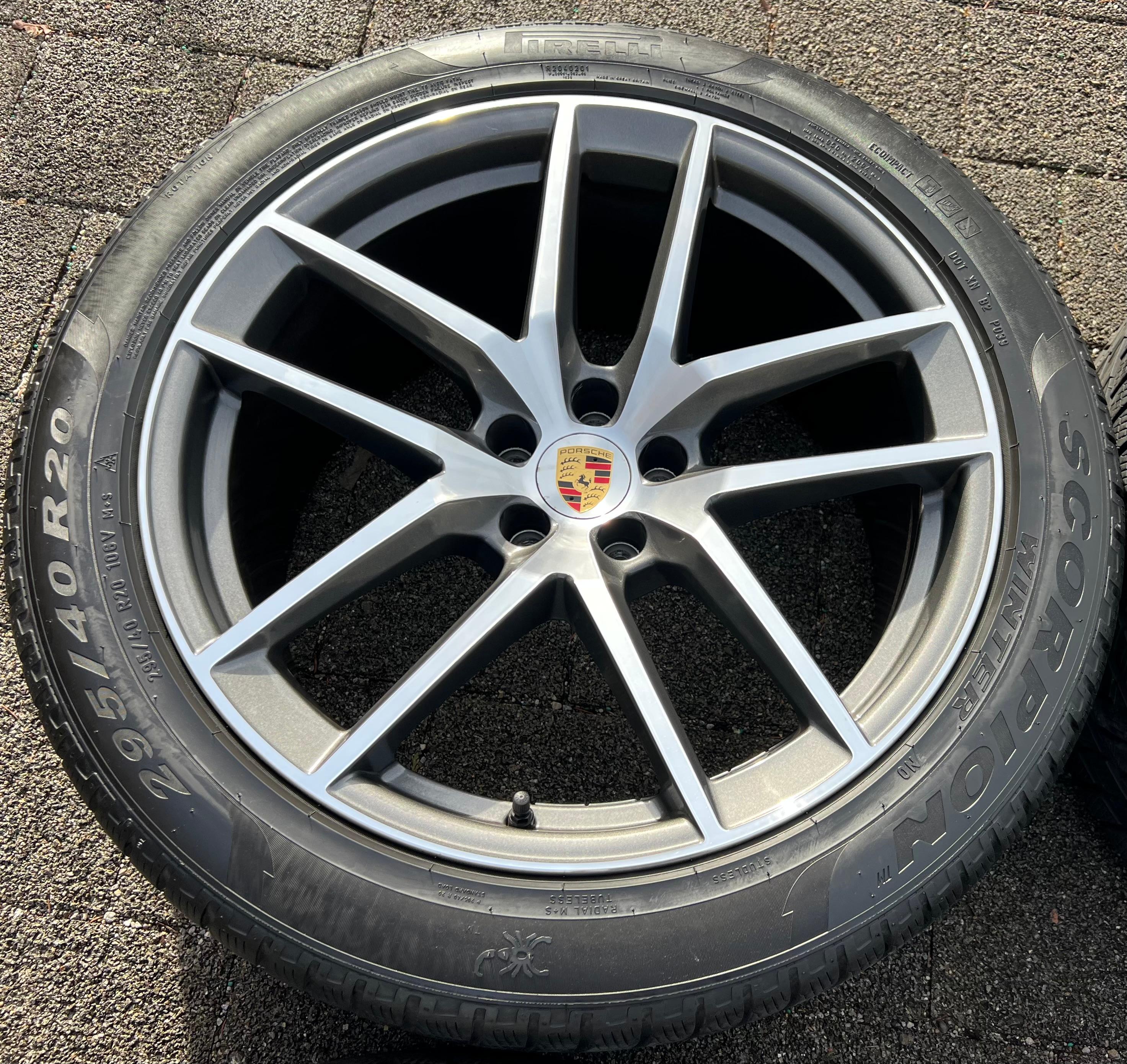 4 ORIGINAL 20" ALU WINTERRÄDER PORSCHE MACAN 265/45R20 104V 295/40R20 106V RDKS