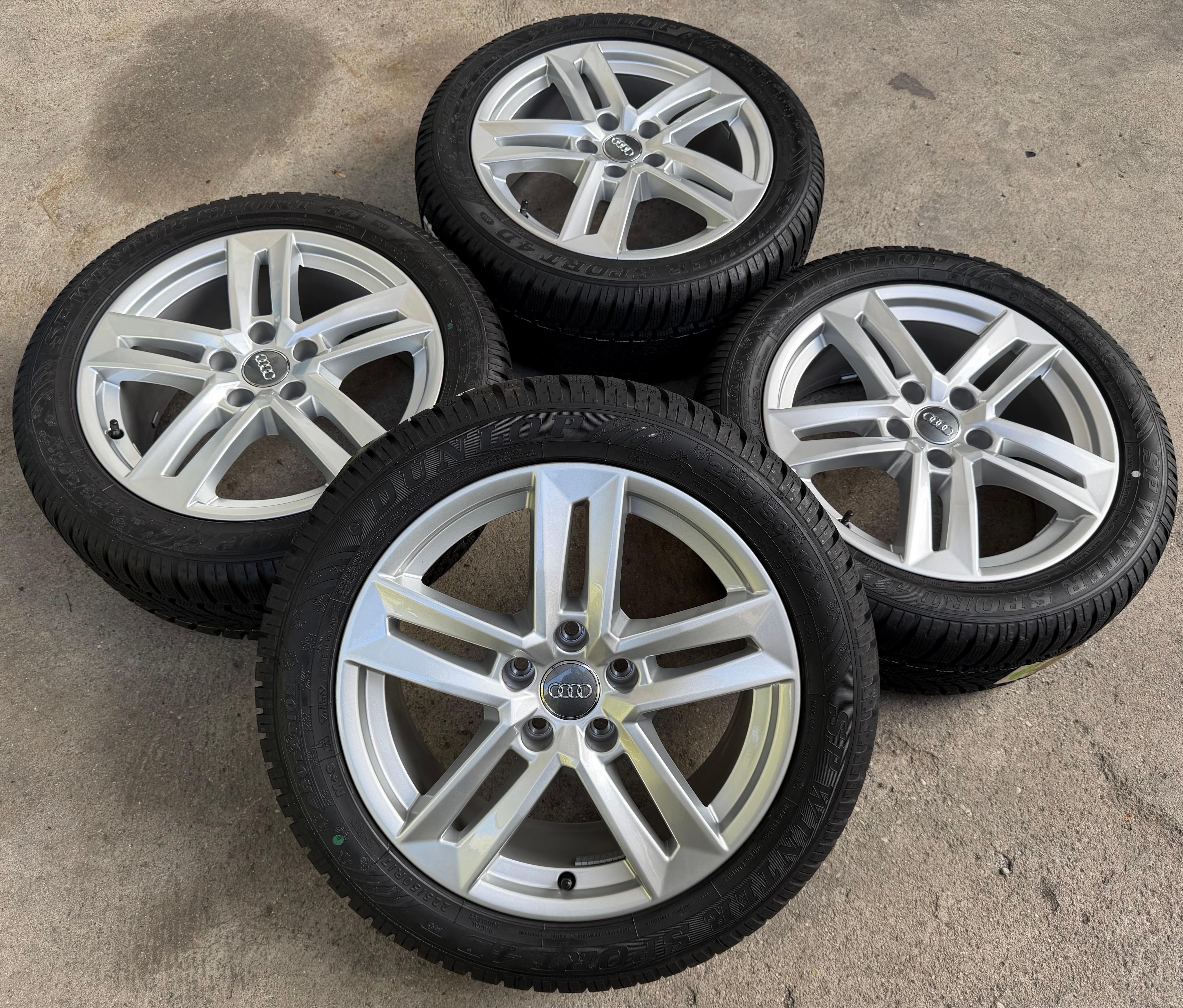 4 Original 17" Alu Winterräder Audi A4 B9 8W 8W0601025P 225/50R17 98H Dunlop