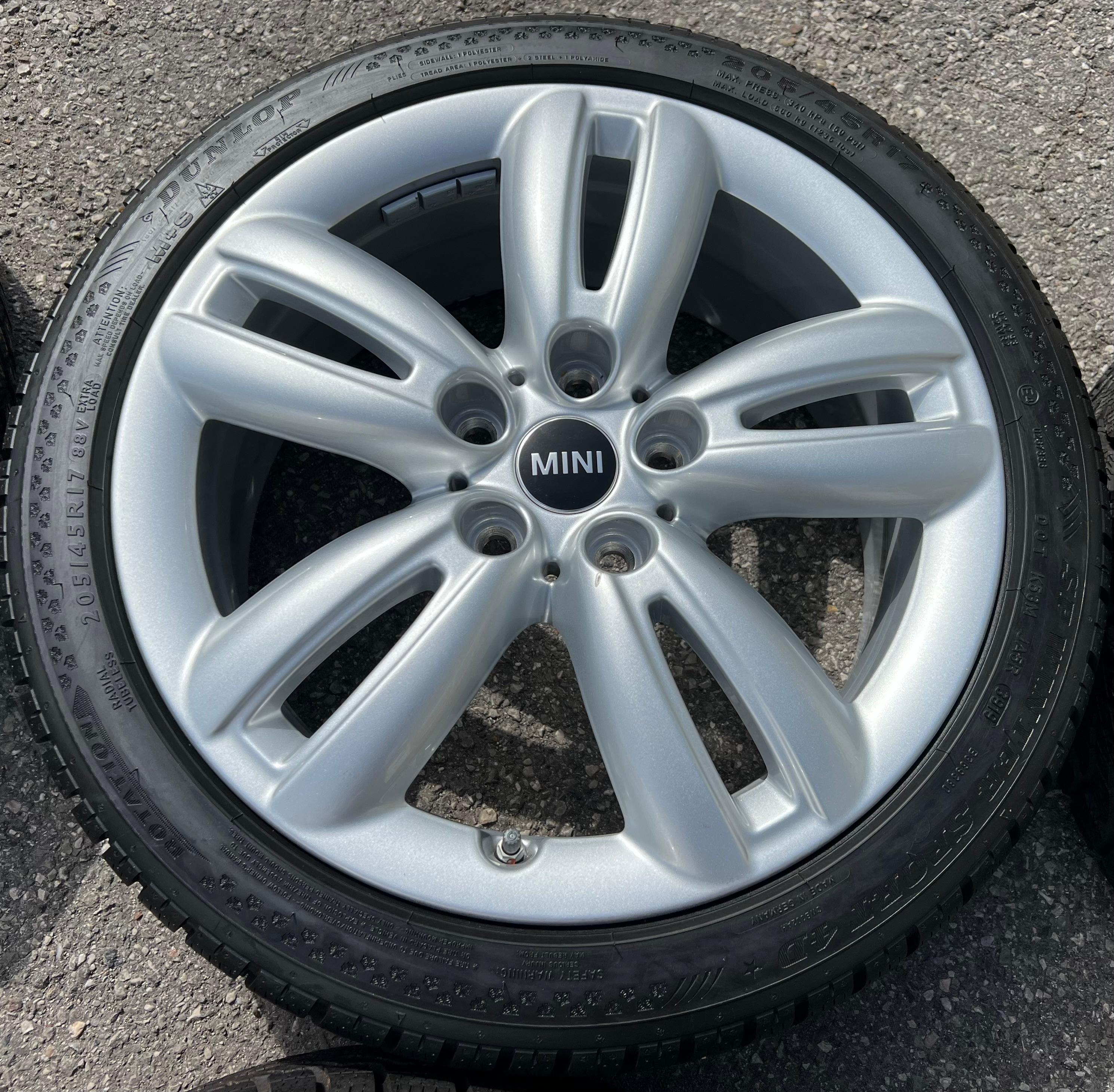 4 LLANTAS DE INVIERNO ORIGINALES DE ALUMINIO 17" MINI F55 F56 F57 JCW TRACK SPOKE 501 6855107