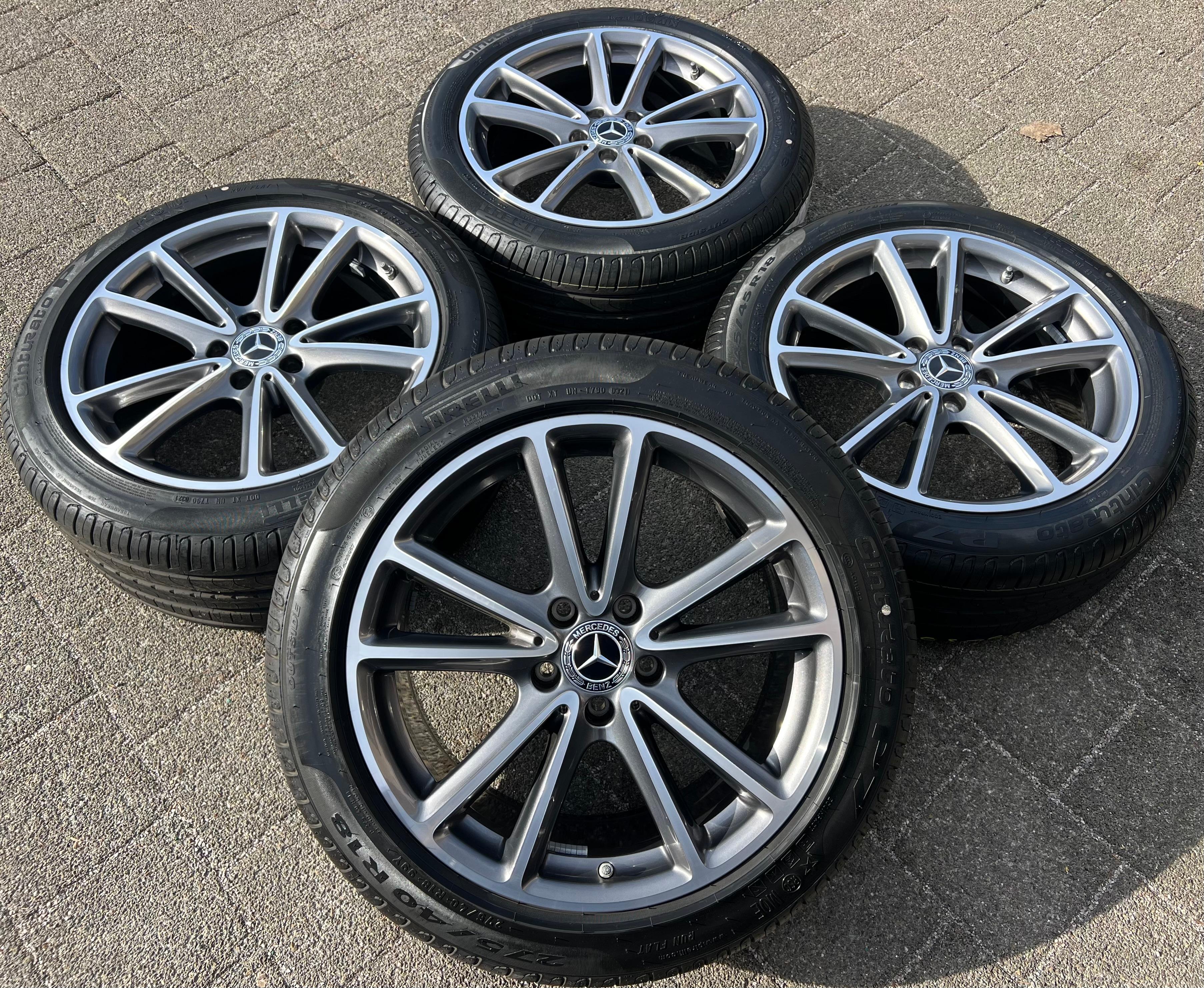 4 ORIGINAL 18" ALU SOMMERRÄDER MERCEDES CLS W257 C257 245/45R18 100V 275/40R18 99Y