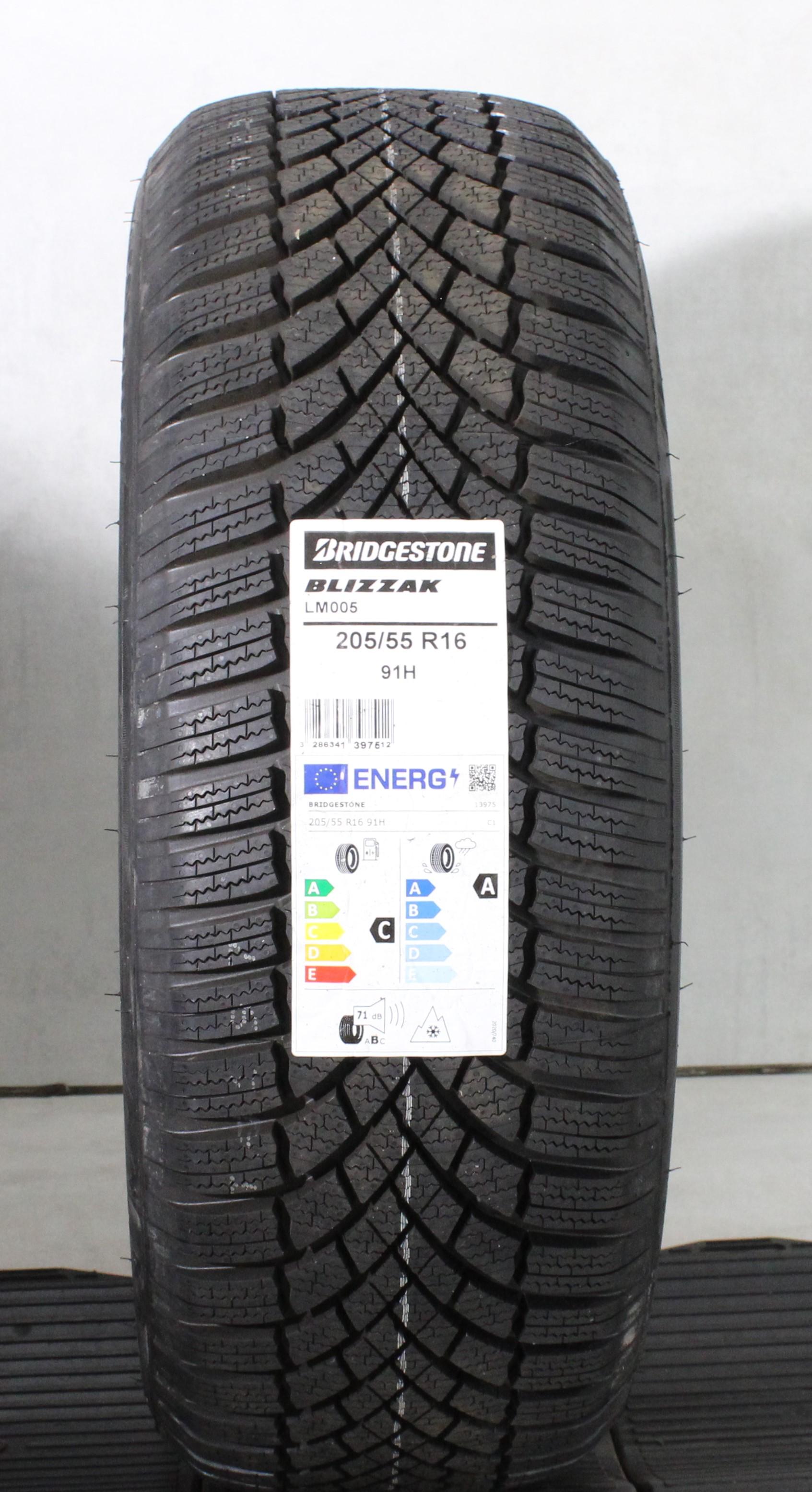 1 x 205/55R16 91H Winterreifen Bridgestone Blizzak LM005 2023