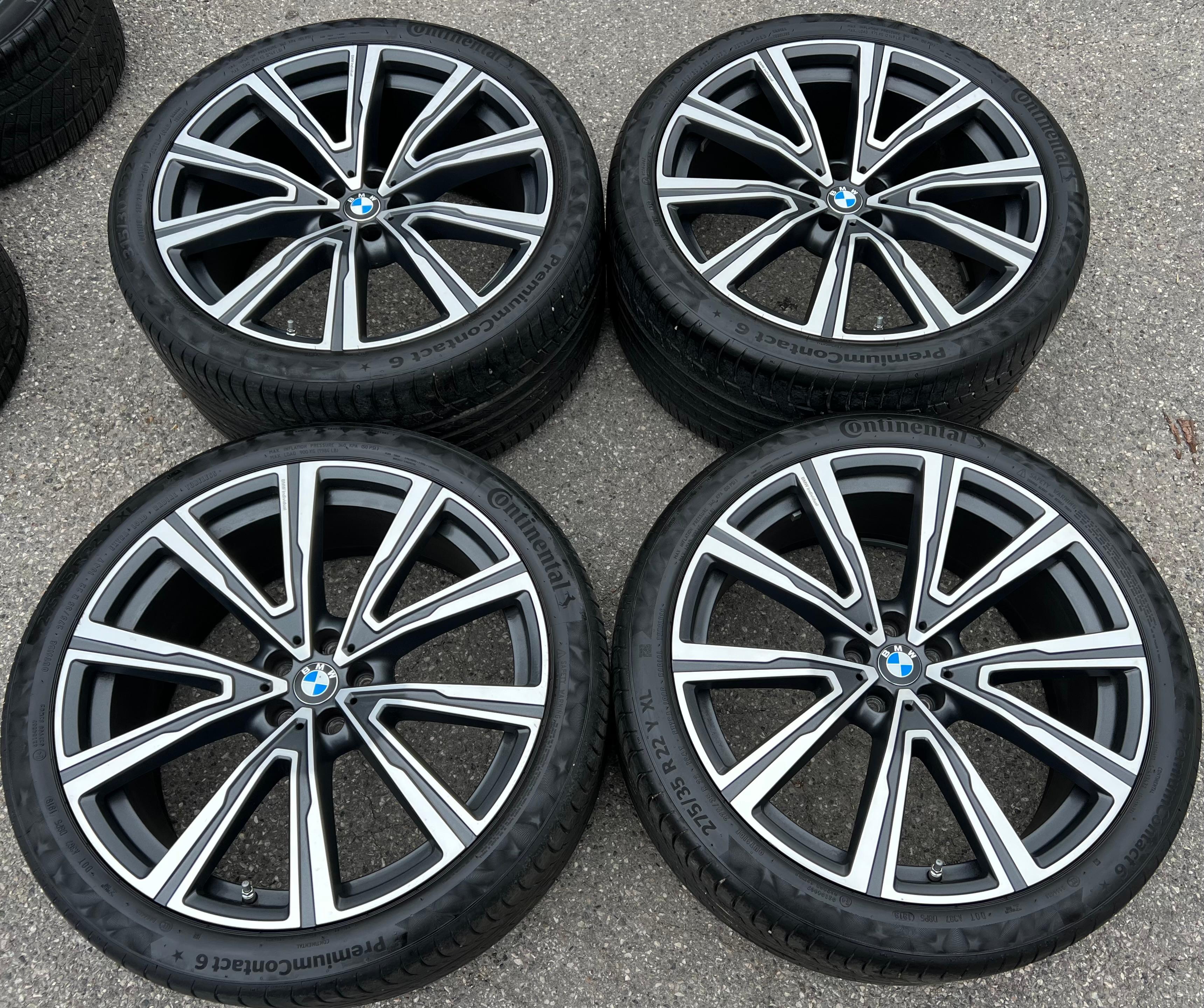 4 RUOTE ESTIVE ORIGINALI 22 ALU BMW X5 G05 X6 G06 STYLING 746i 8072000 8072001 RDK