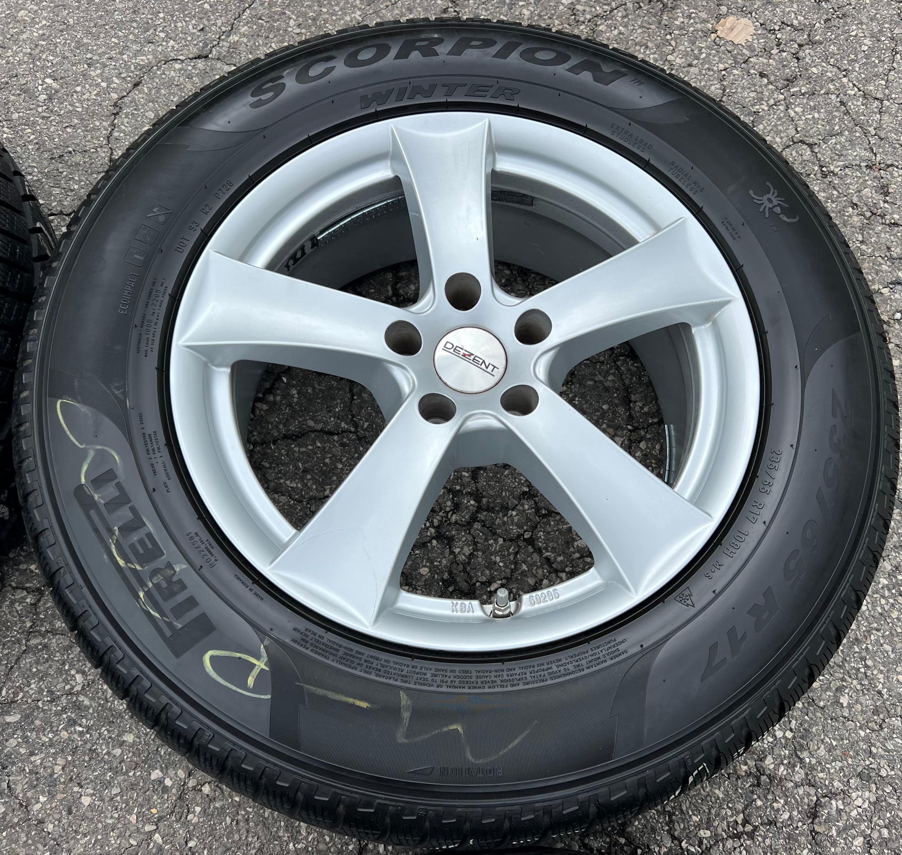 4 CERCHI INVERNALI IN ALLUMINIO 235/65R17 108H MERCEDES BENZ GLC 204X W253 RDKS