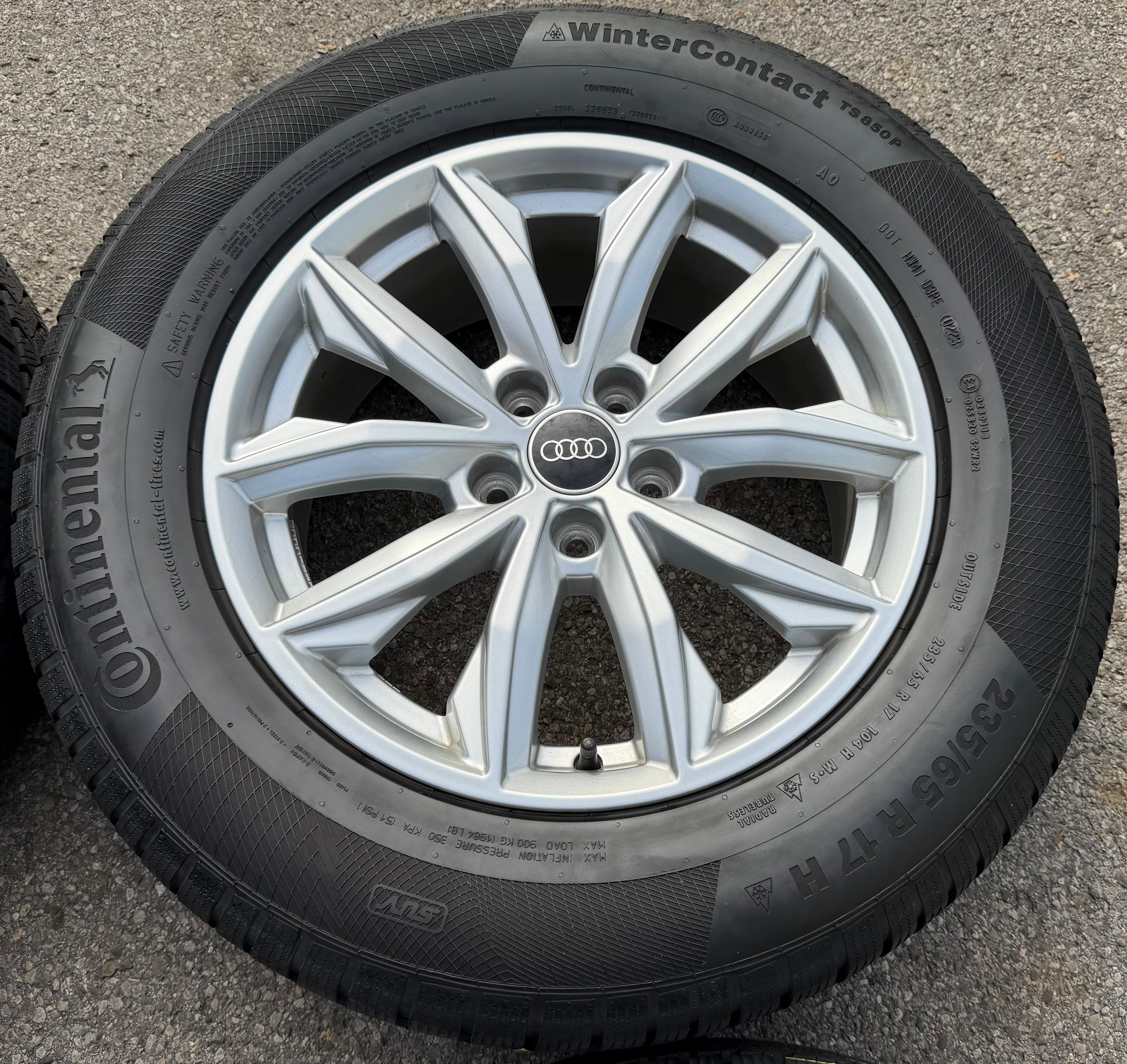 4 ruedas de invierno de aleación originales de 17" para Audi Q5 FY 80A601025J 7x17 ET34 235/65R17 104H 2023
