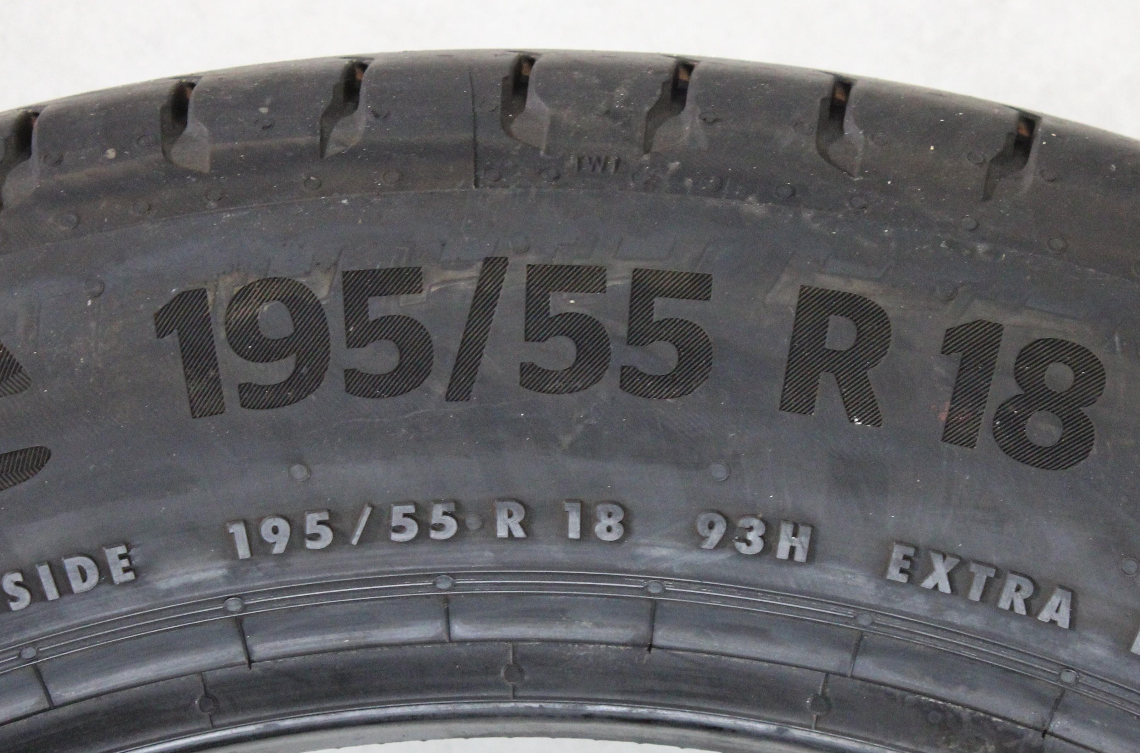 1 neumático de verano Continental Eco Contact 6Q R, 195/55R18 93H, 5,5-6 mm, 2024 XL