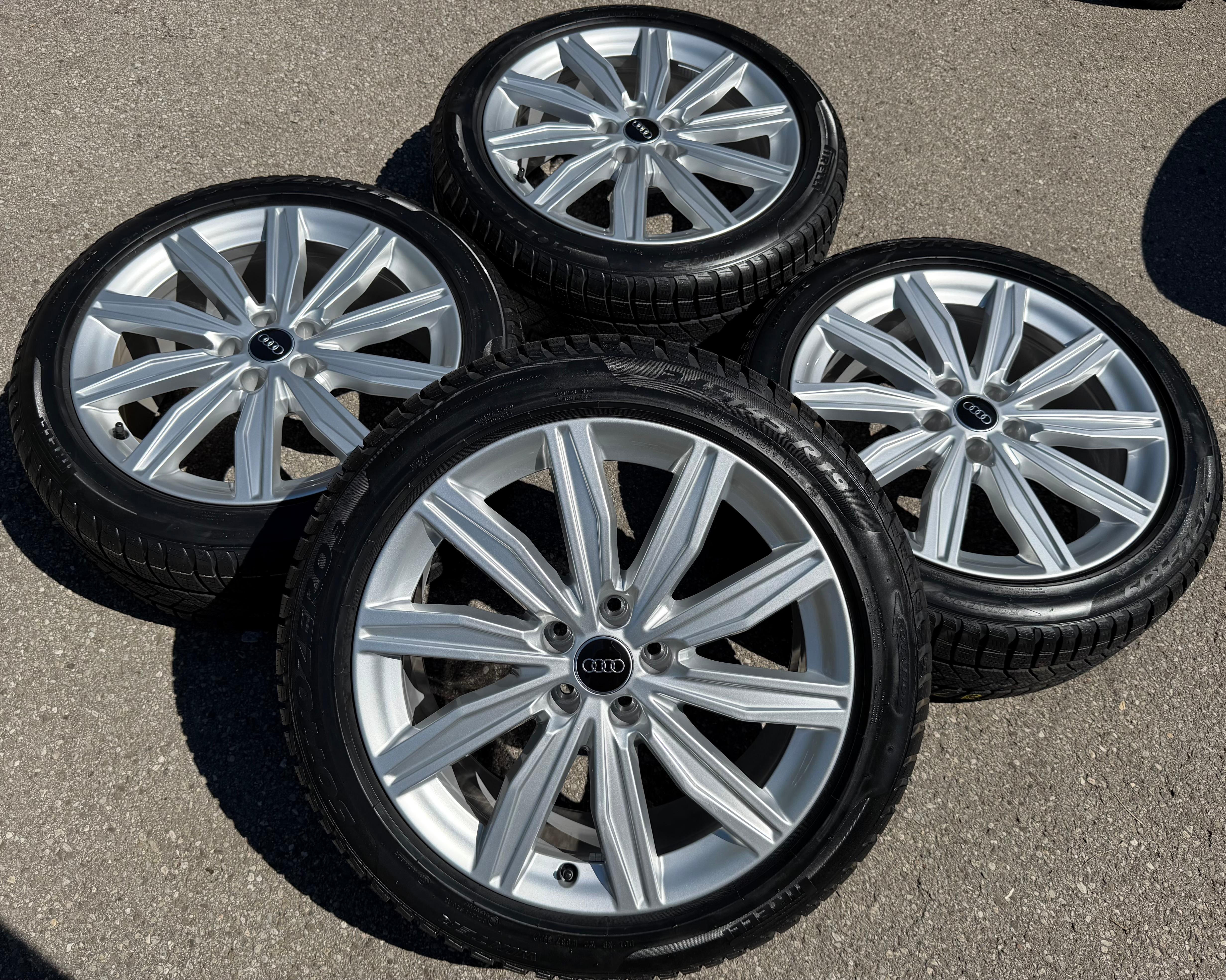 4 cerchi invernali originali in lega da 19" per Audi A6 S6 C8 4K 4K0601025M 245/45R19 102V Pirelli NUOVI