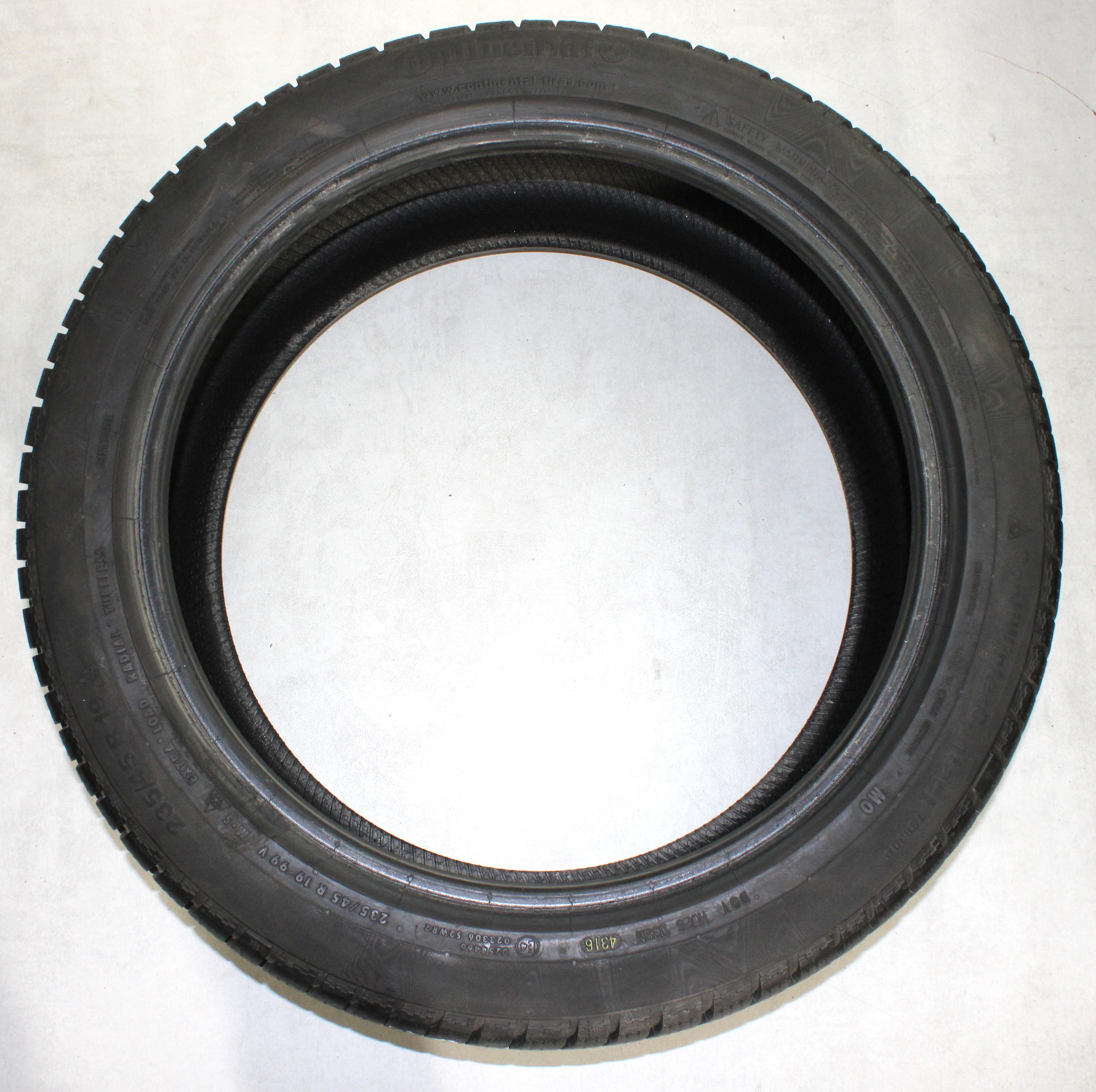 4 x 235/45R19 99V Winterreifen Continental Winter Contact TS830P MO 7,5-8mm 2016 XL