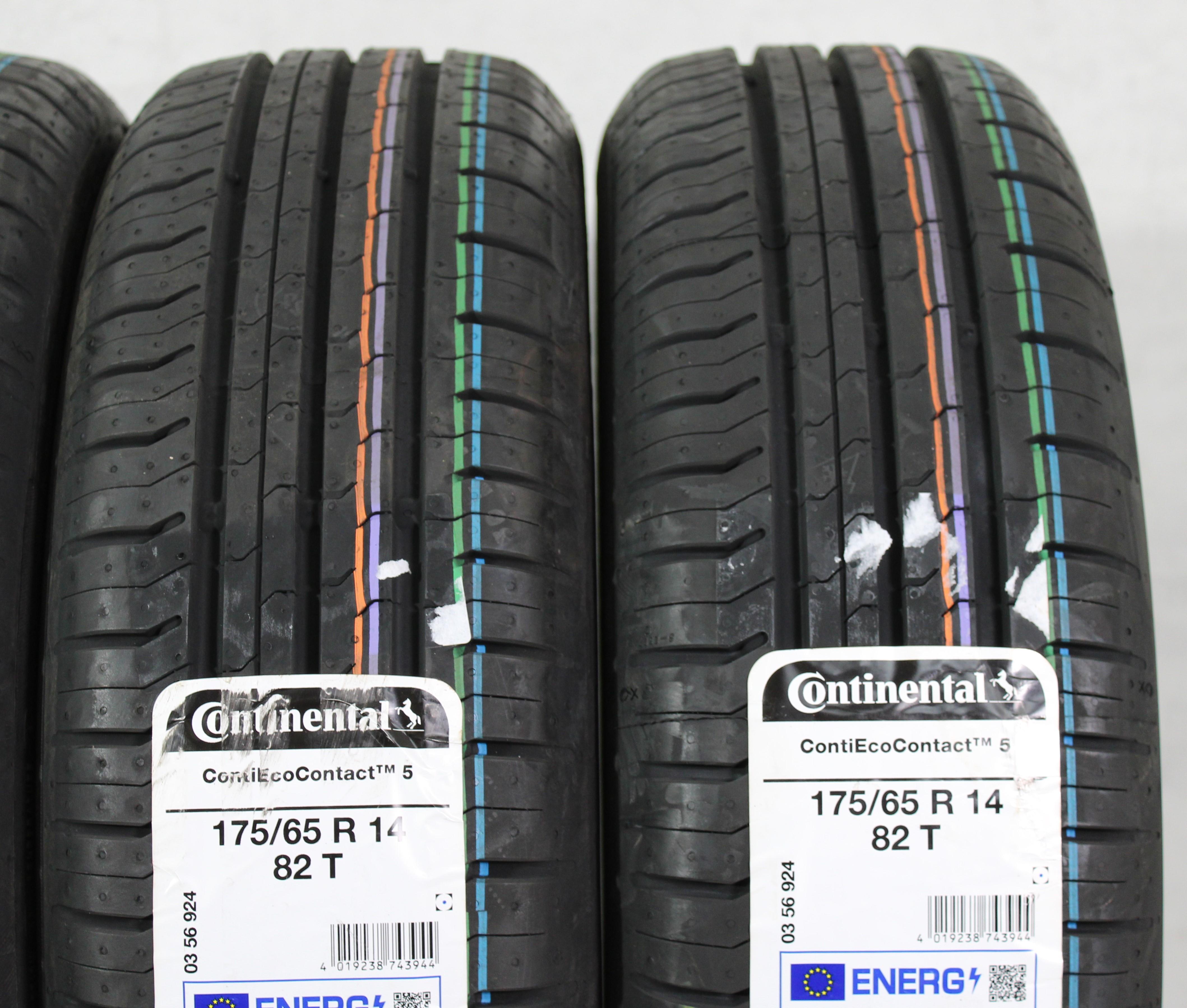 4 x 175/65R14 82T neumáticos de verano Continental Eco Contact 5 2023 NUEVO Entrega gratuita