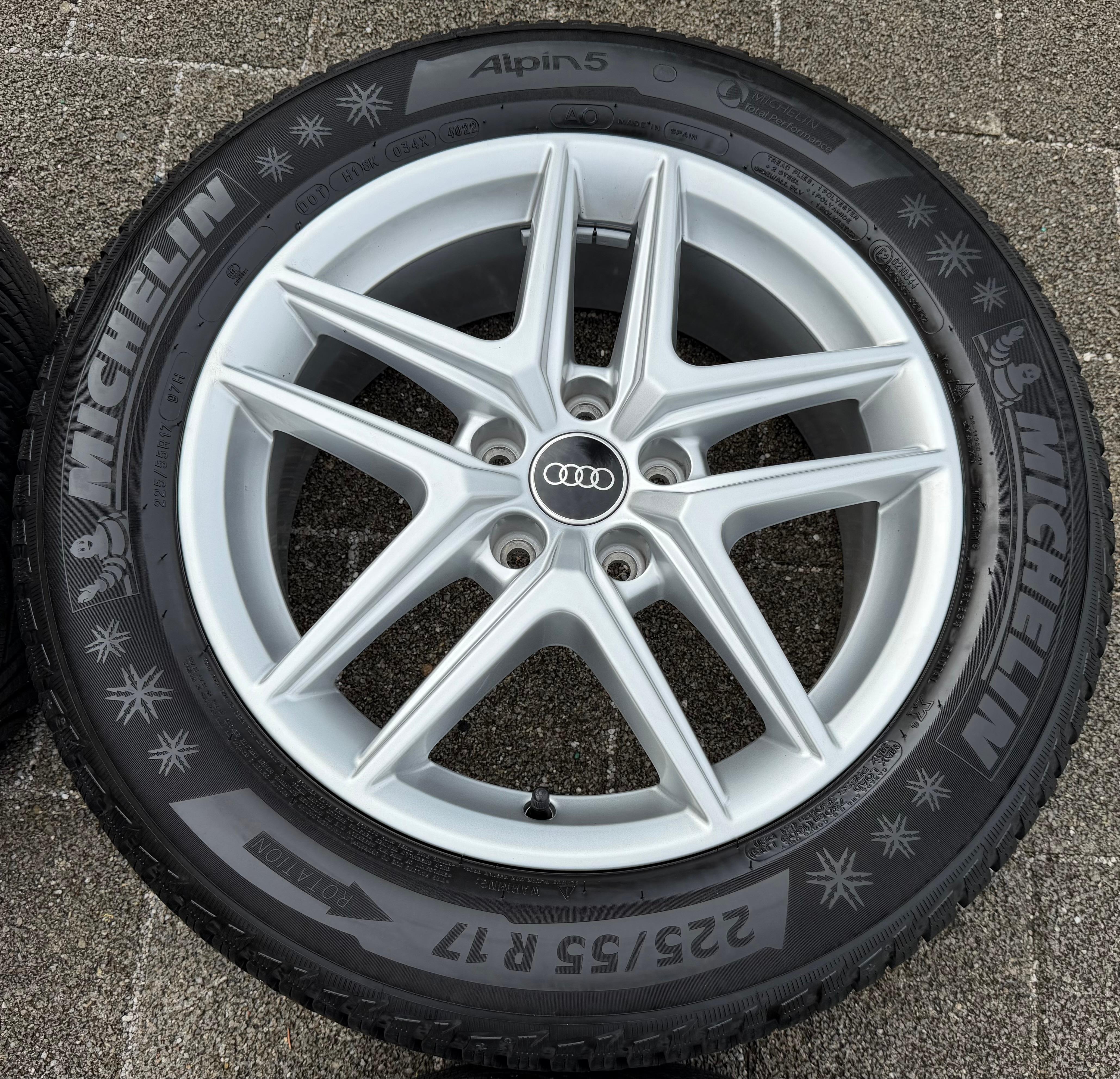 4 ORIGINAL 17" ALU WINTERRÄDER AUDI A4 ALLROAD 8W B9 225/55R17 97H 8W9601025D
