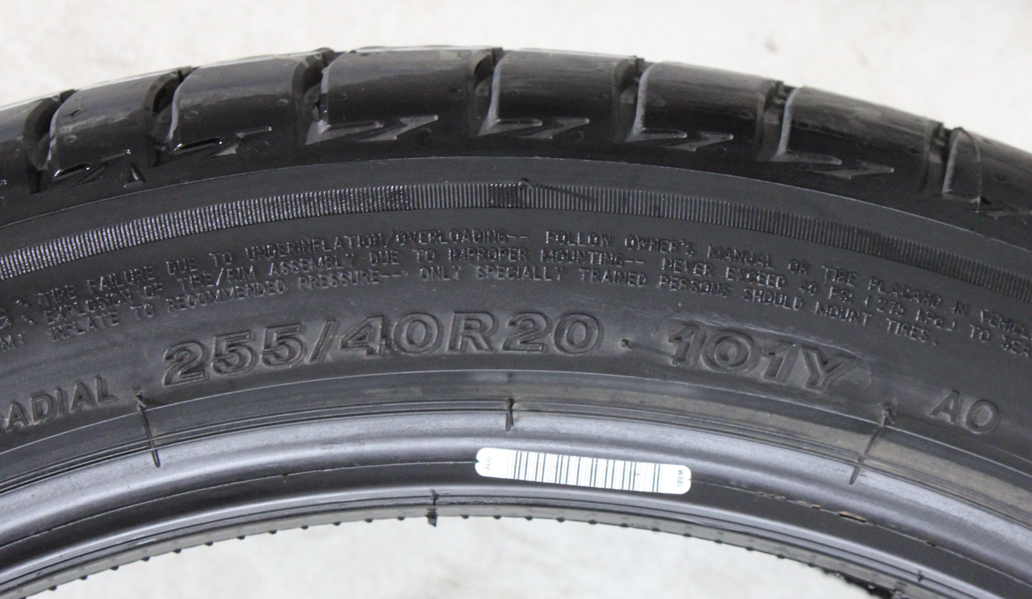 2 pneus d'été Bridgestone Turanza T005 AO 255/40R20 101Y, profil complet, 2021, silencieux