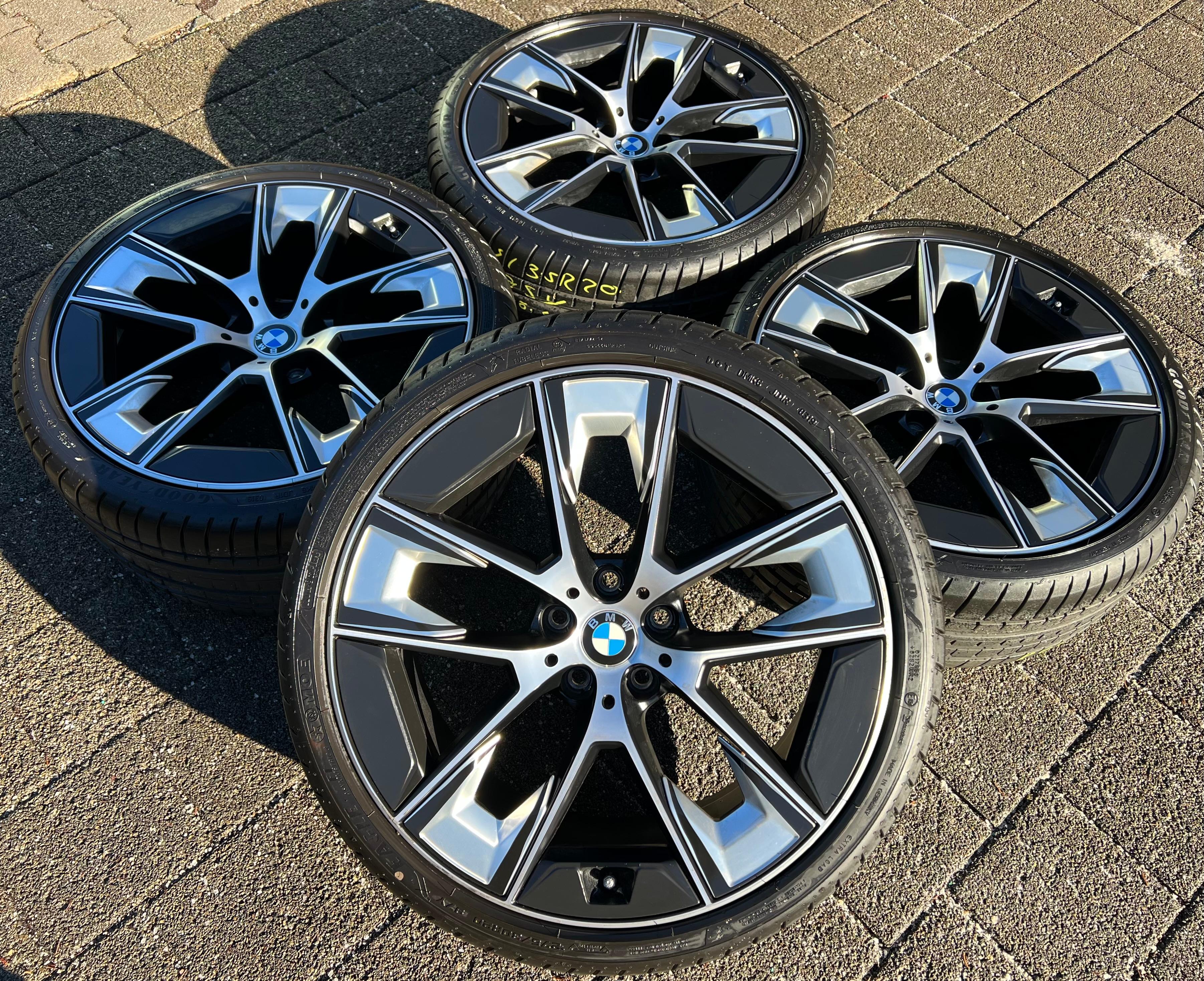 4 RUOTE ESTIVE ORIGINALI 20" ALU BMW SERIE 5 G30 G31 STYLING 1001i 6895212 6895213 TPMS