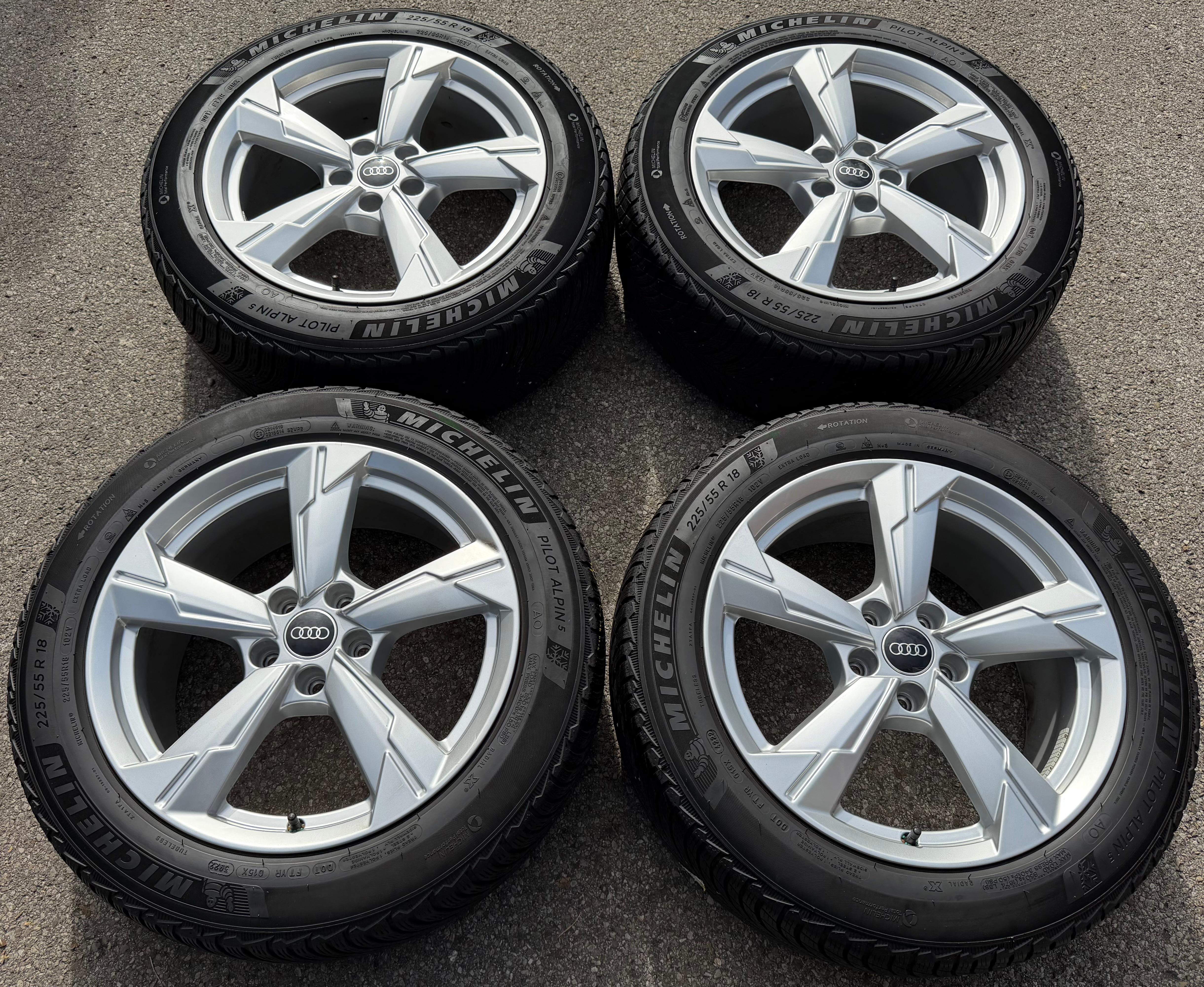 4 ruedas de invierno de aluminio originales de 18" para Audi A6 4K F2 C8 4K0601025D 225/55R18 102V