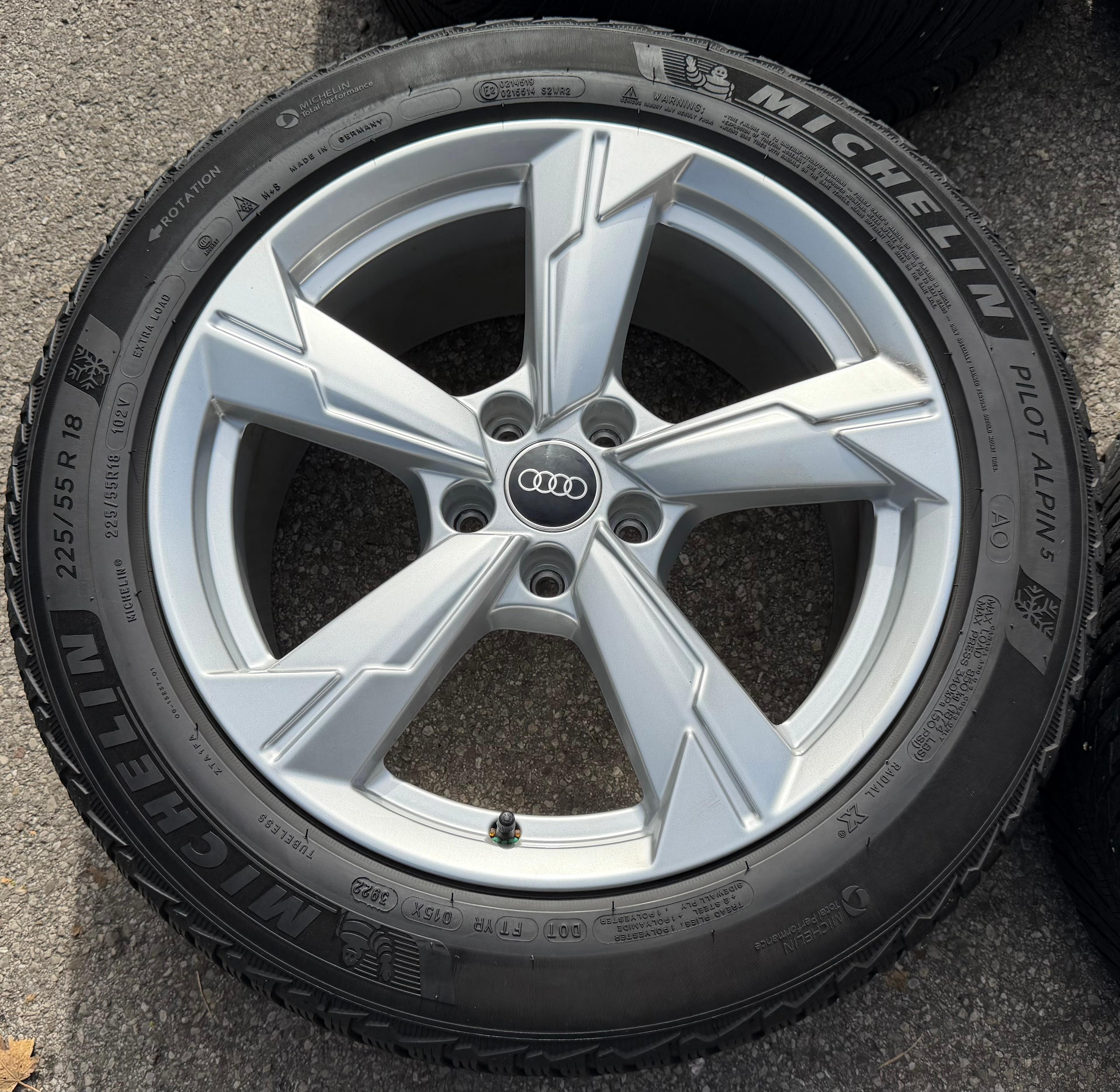 4 ruedas de invierno de aluminio originales de 18" para Audi A6 4K F2 C8 4K0601025D 225/55R18 102V