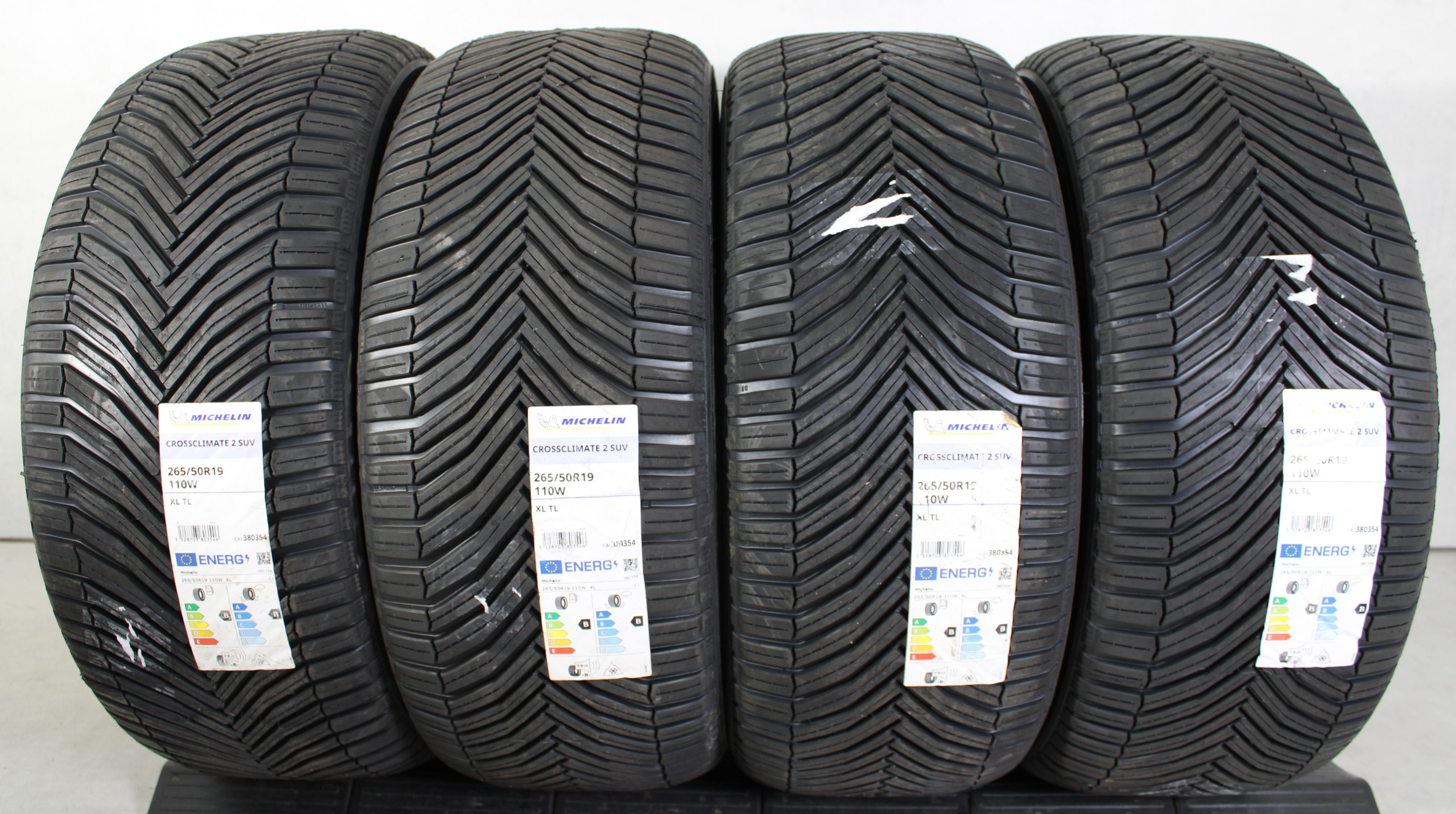 4 x 265/50R19 110W Ganzjahresreifen Michelin Cross Climate 2 SUV 2023 XL NEU