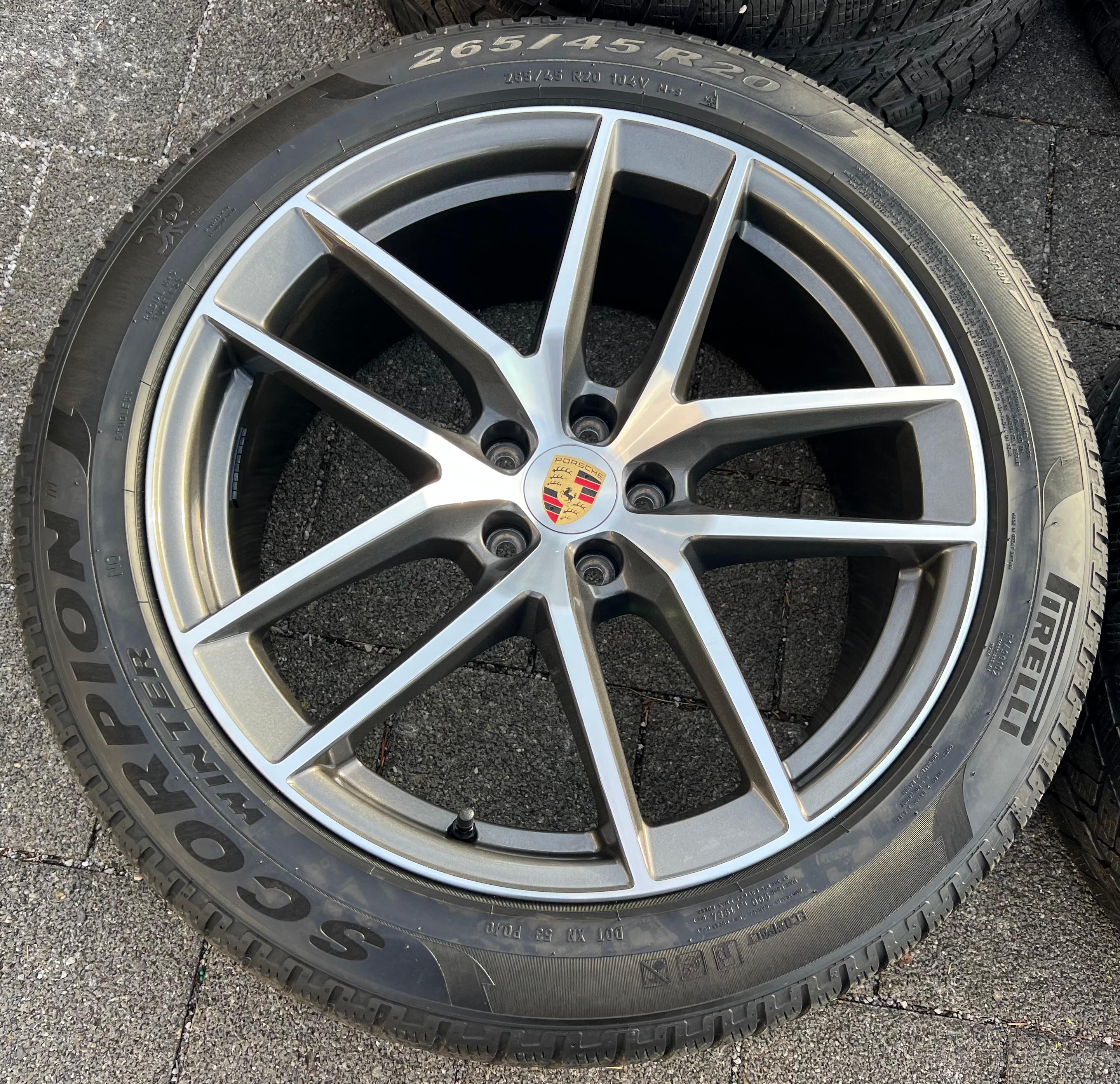 4 ORIGINAL 20" ALU WINTERRÄDER PORSCHE MACAN 265/45R20 104V 295/40R20 106V RDKS