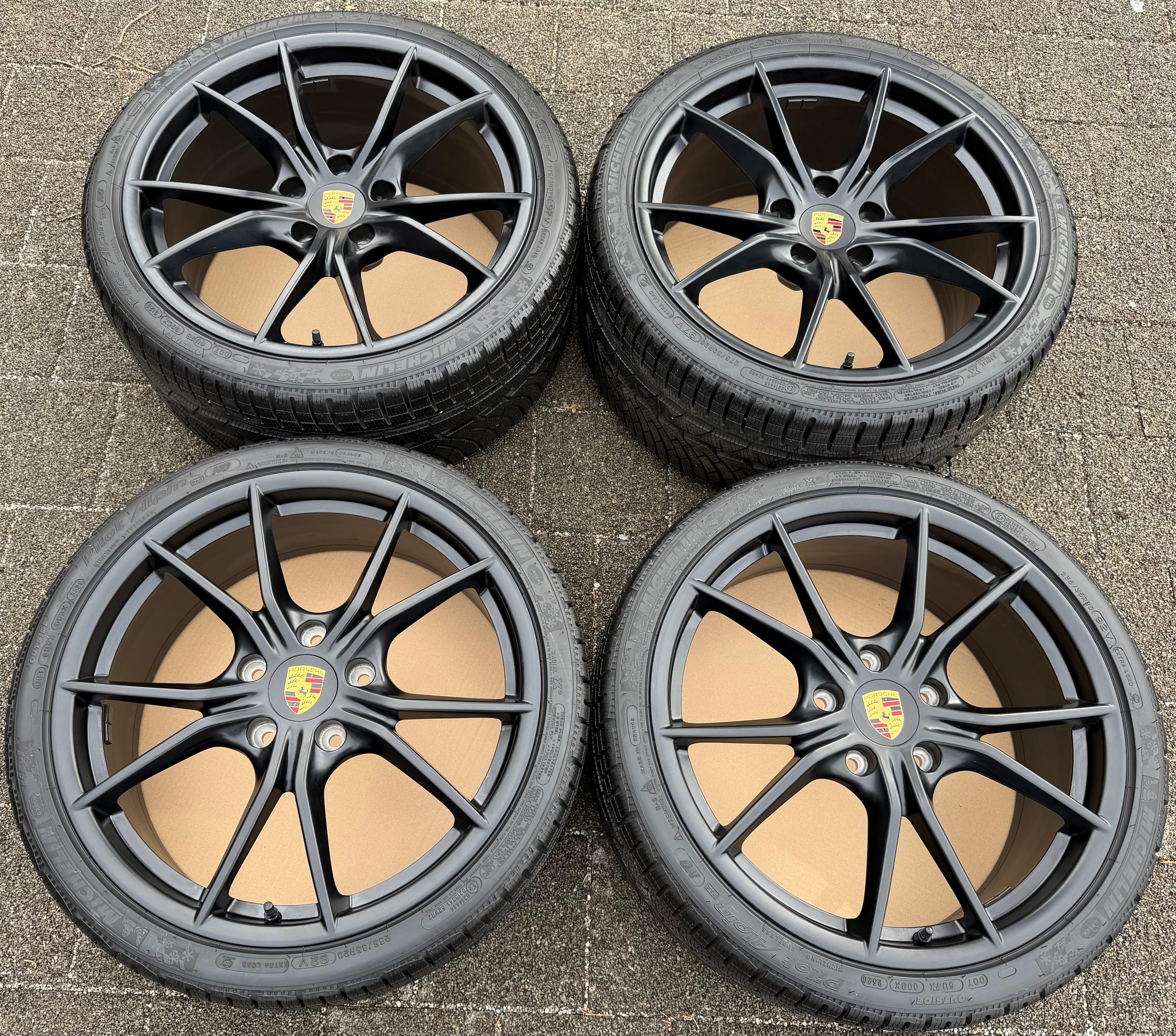 4 Original 20" Alu Winterräder Porsche Boxster Cayman 918 982 GTS Schwarz RDKS