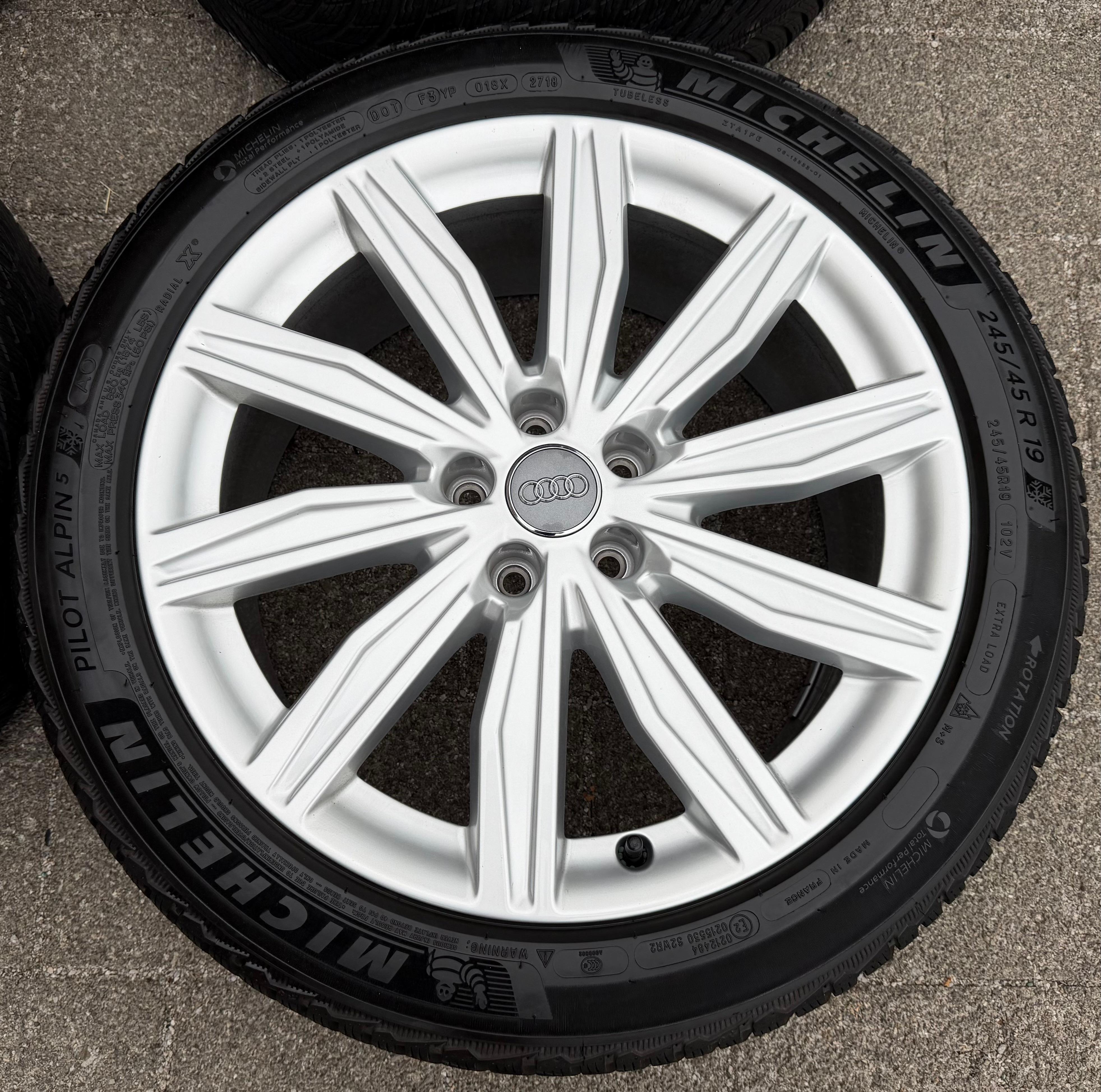 4 Original 19" Alu Winterräder Audi A6 S6 C8 4K 4K0601025M 245/45R19 102V Michelin