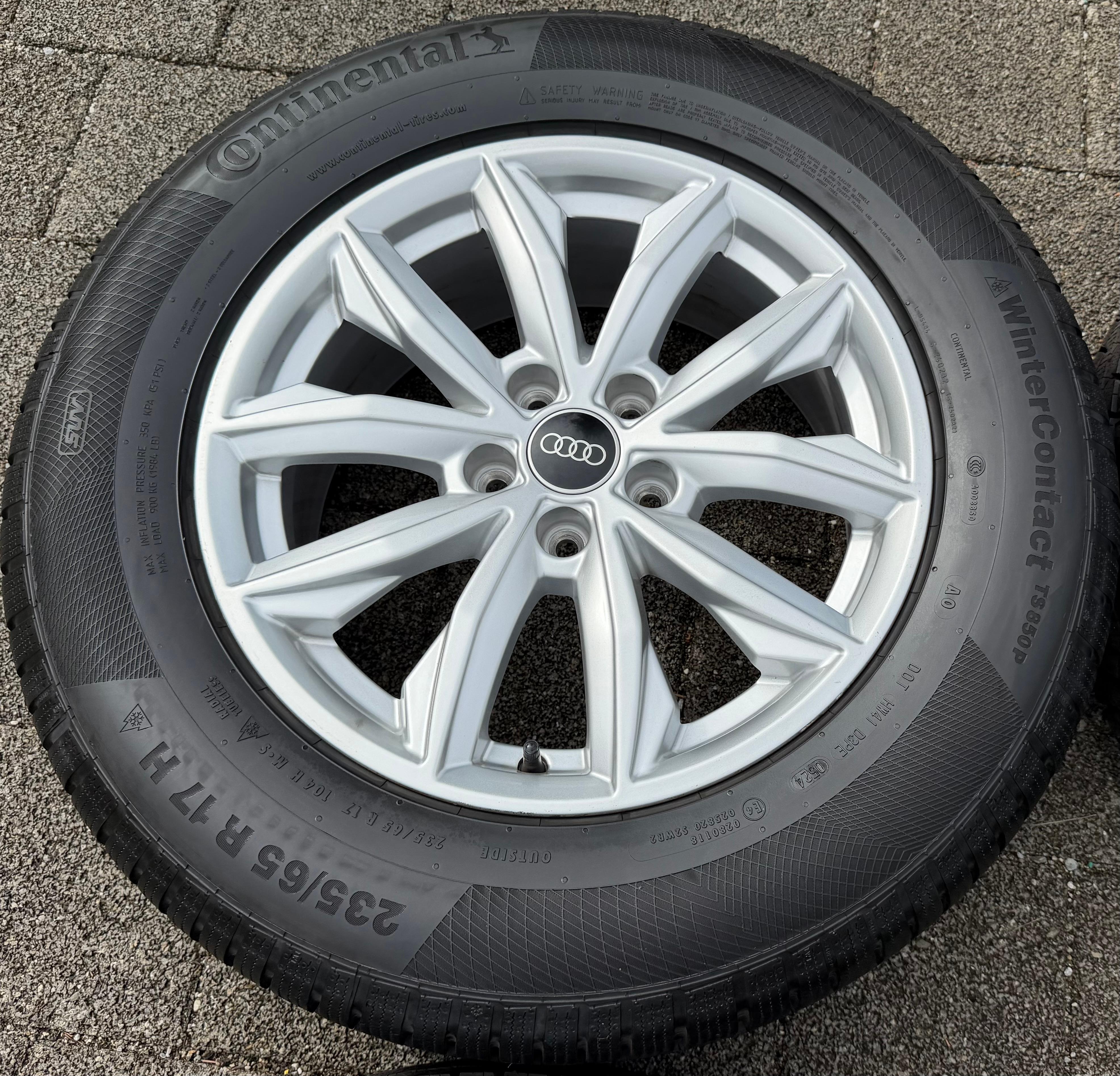 4 Original 17" Alu Winterräder Audi Q5 FY 80A601025J 7x17 ET34 235/65R17 104H TOP
