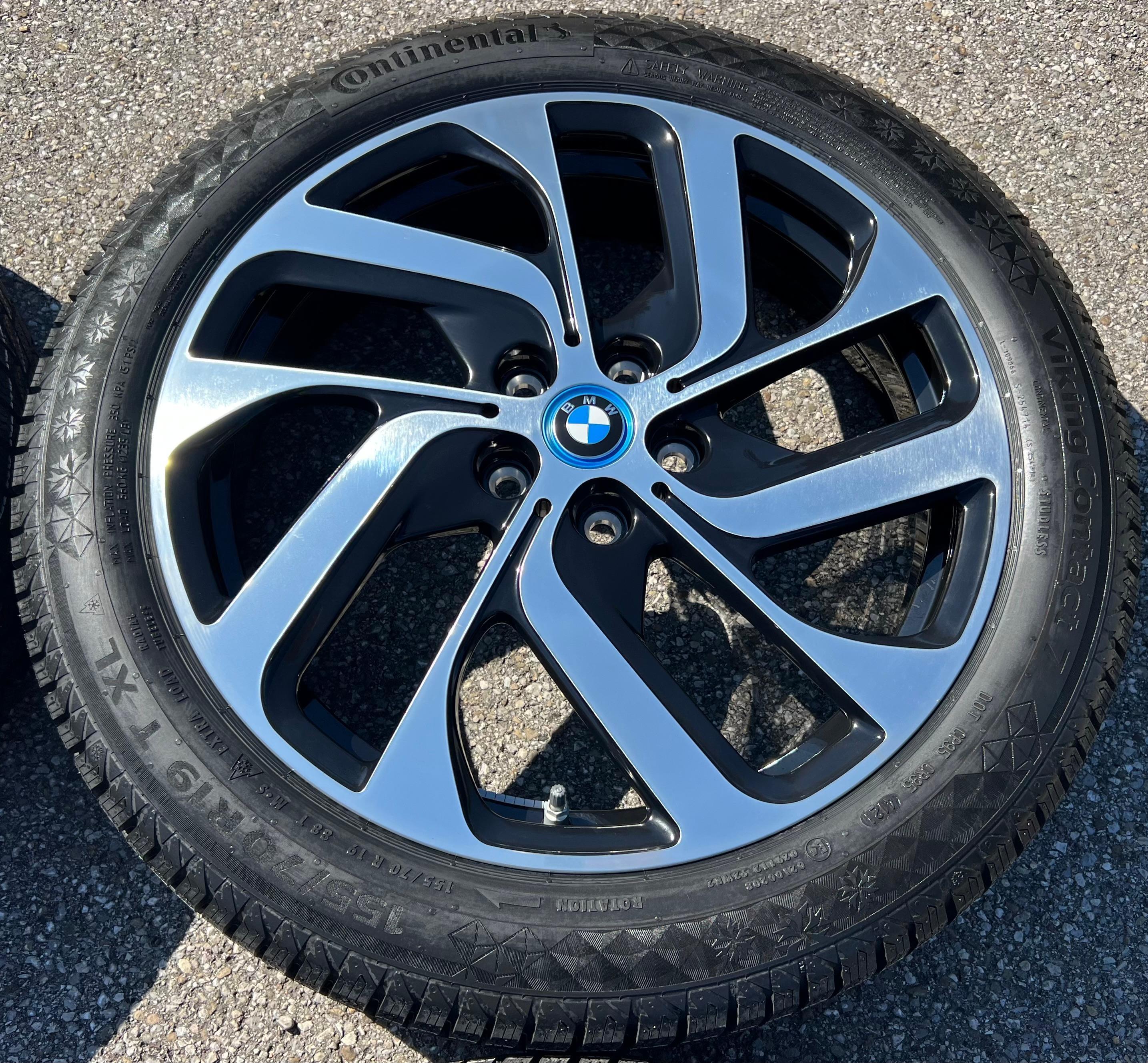 4 ruedas de invierno de aluminio originales de 19" para BMW i3 i3s 155/70R19 88T Continental 6856894 Styling 428 NUEVAS con RDKS