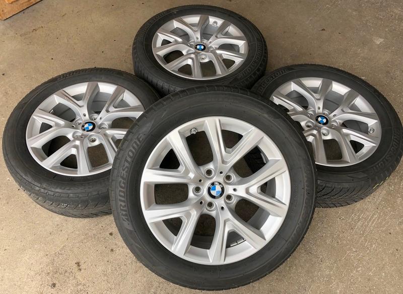 4 RUOTE ORIGINALI IN ALLUMINIO DA 17" BMW X1 F48 / X2 F39 TPMS 6856076 6,5x17 ET39