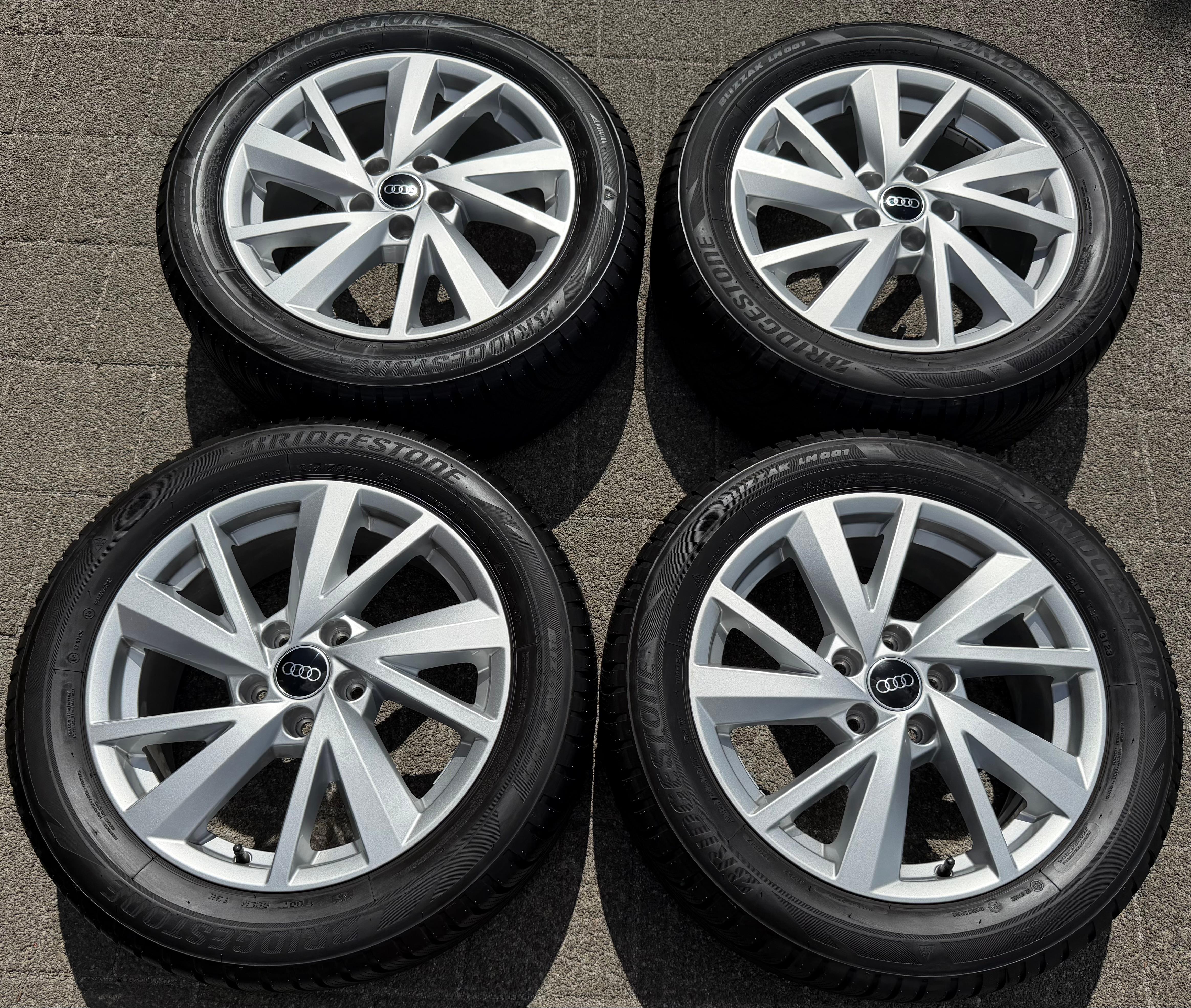 4 ruote complete in lega originali da 17" per Audi Q2 215/55R17 94V Bridgestone 2023