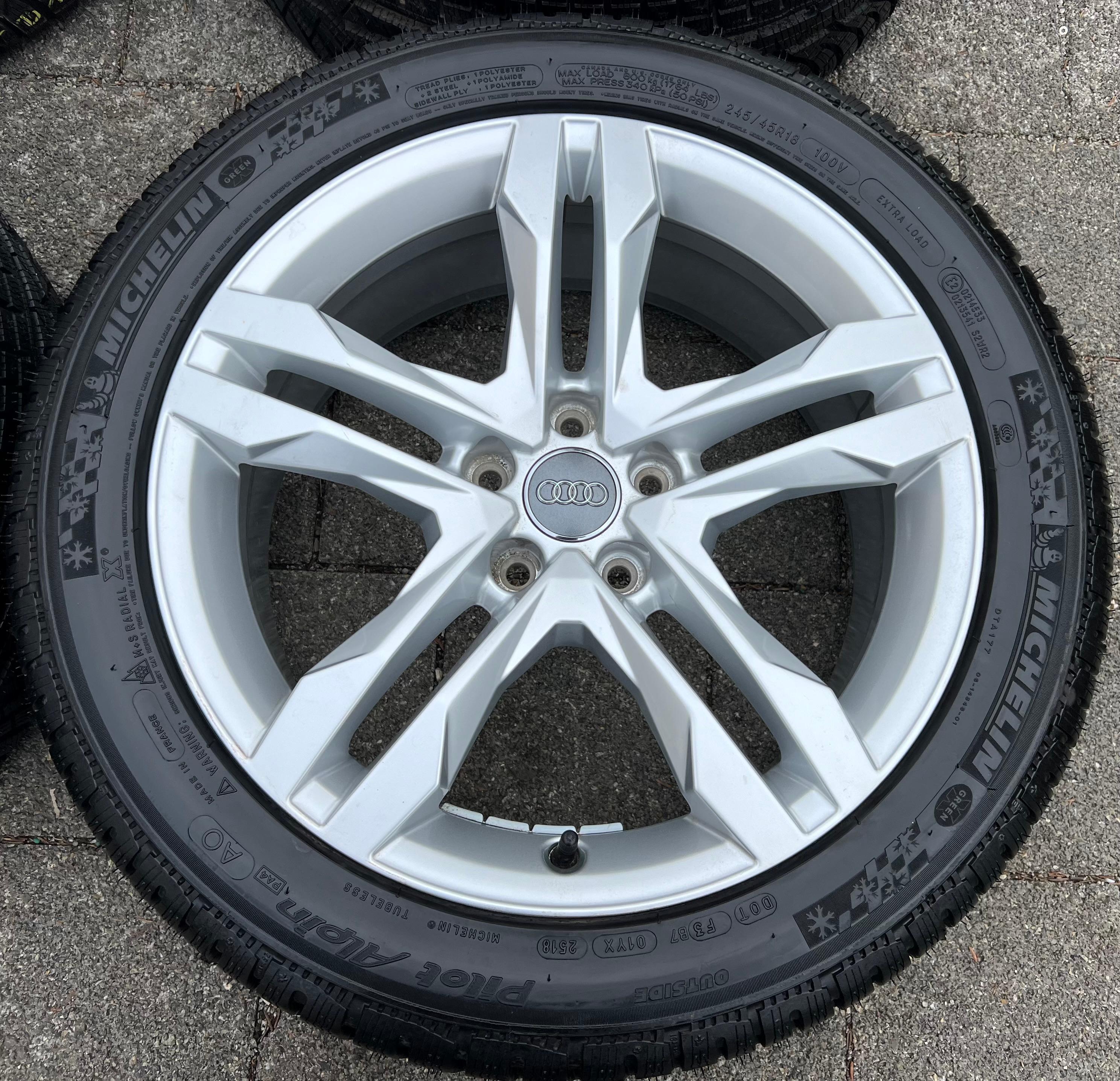 4 ORIGINAL 18" ALU WINTERRÄDER AUDI A4 ALLROAD 8W B9 8W9601025B 245/45R18 100V
