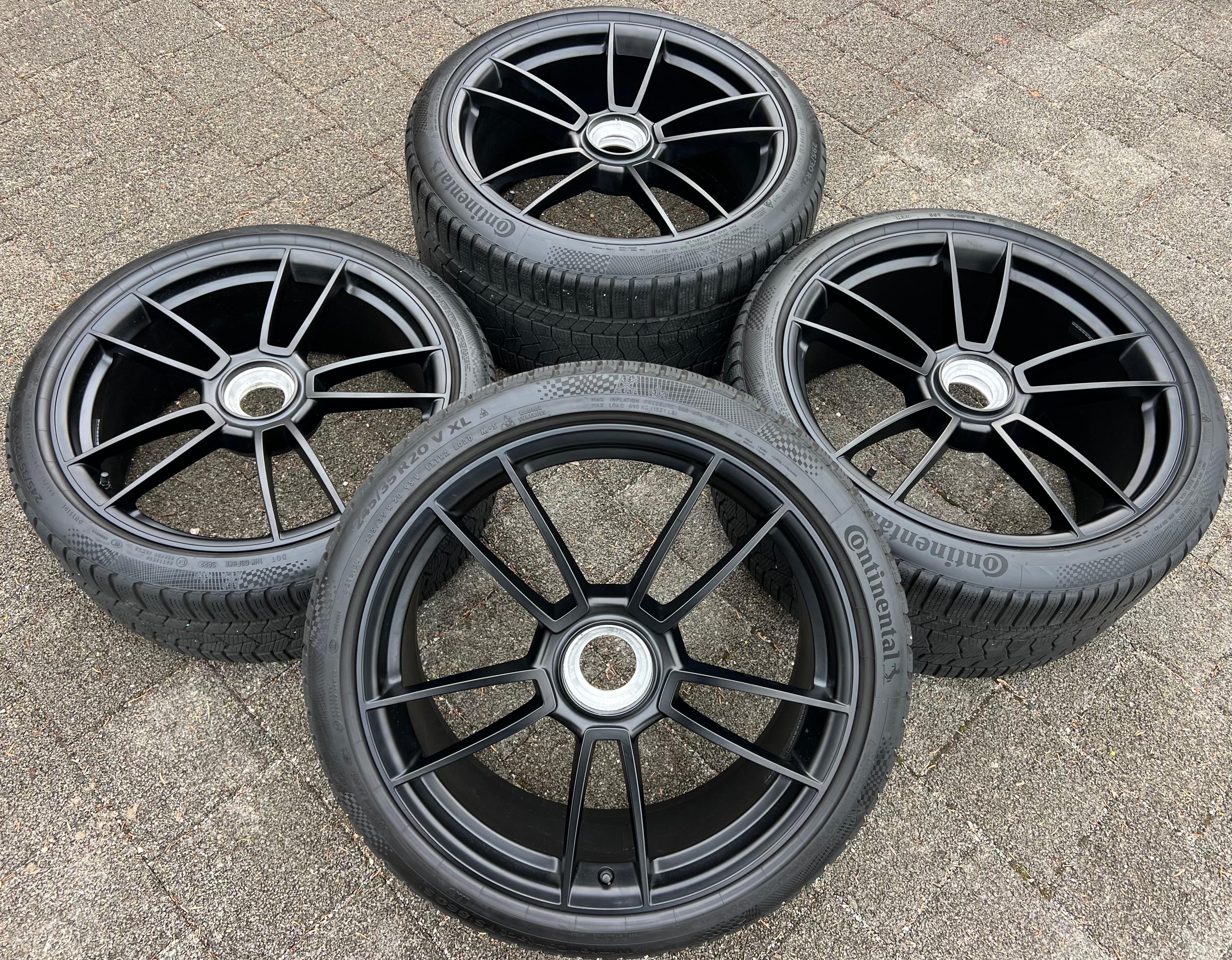4 ORIGINAL 20" 21" ALU WINTERRÄDER PORSCHE 911 992 GTS ZENTRALVERSCHLUSS CENTERLOCK