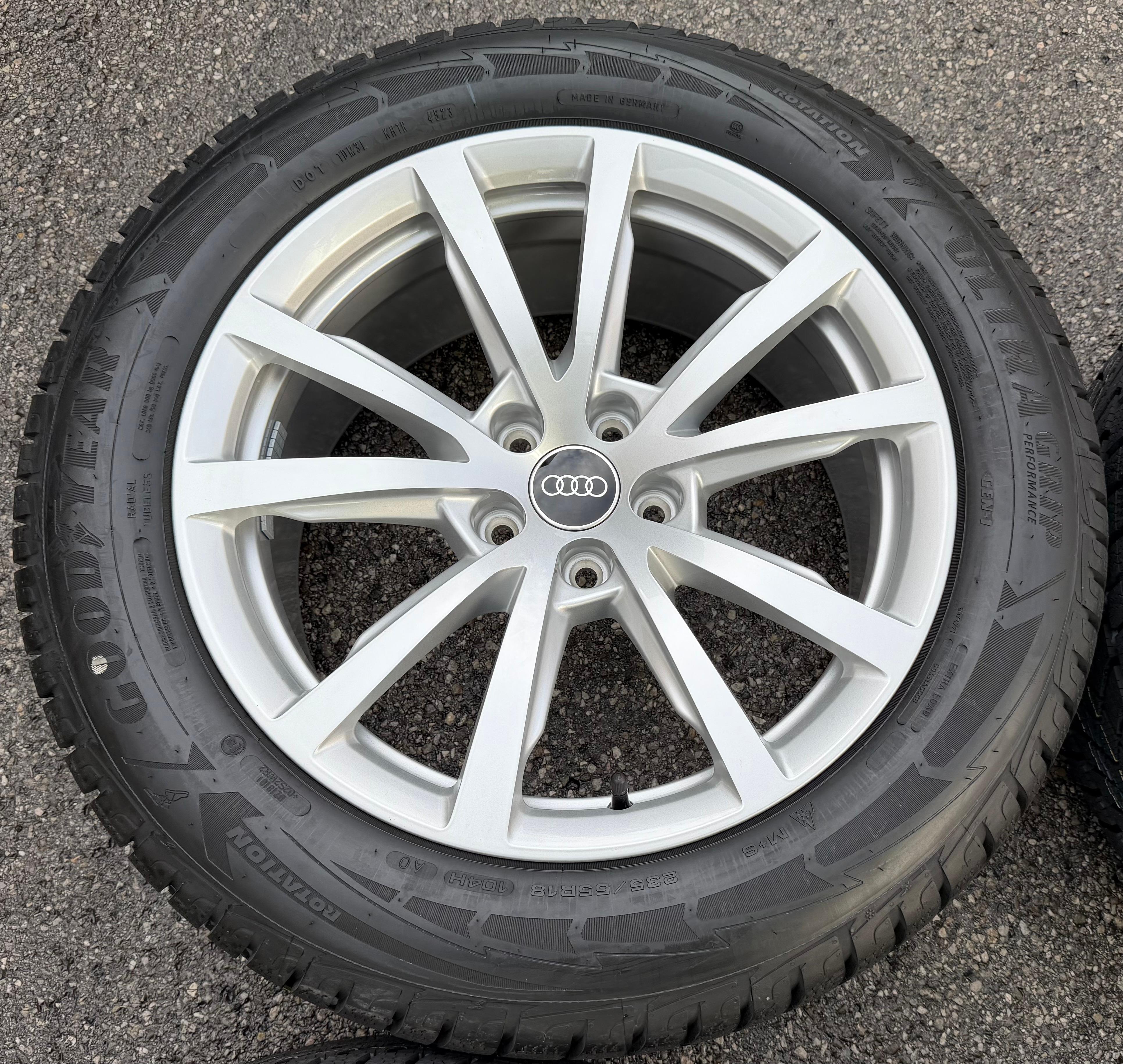 4 ruedas de invierno de aleación originales de 18" para Audi A8 4N 4N0601025A 235/55R18 104H Goodyear NUEVAS